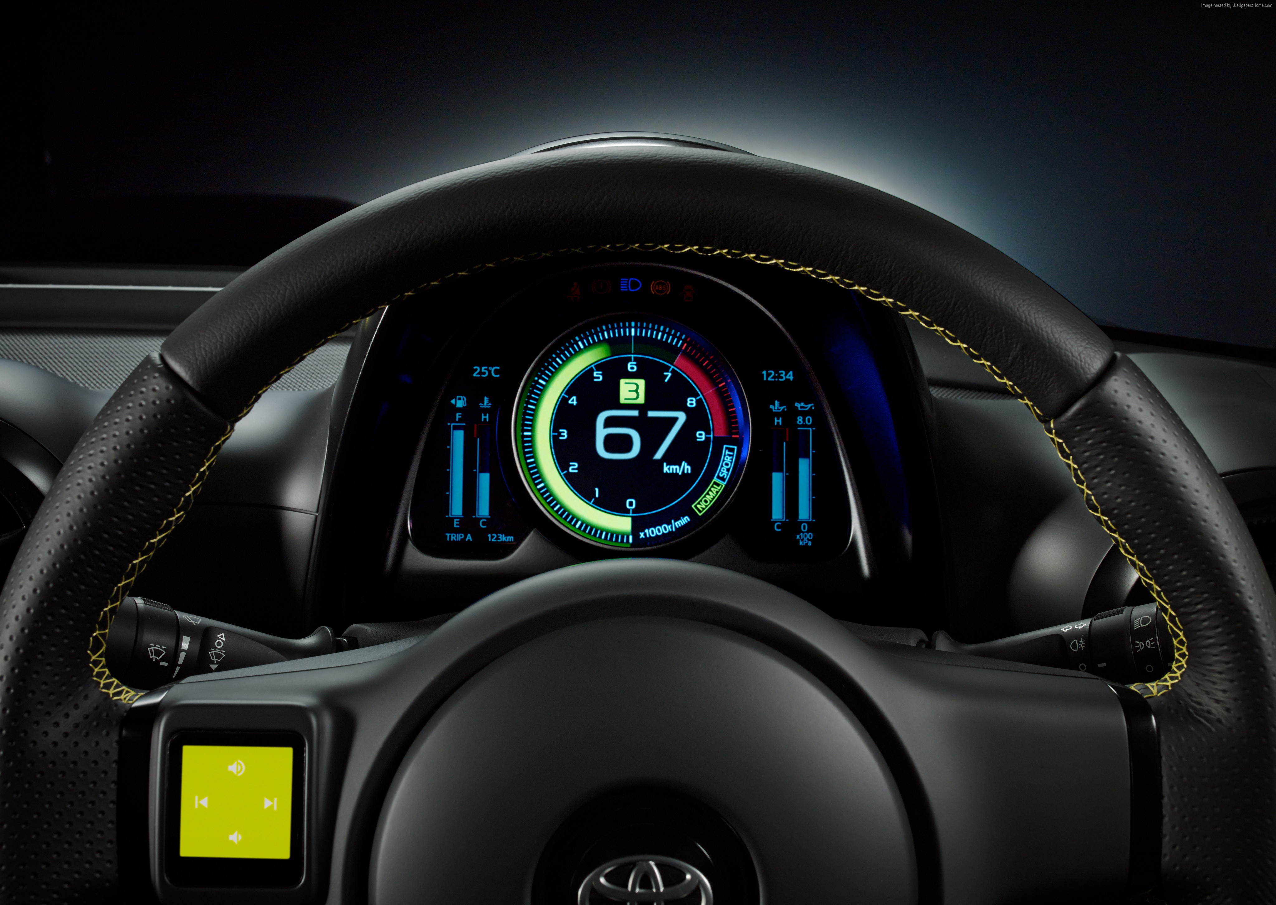 Toyota S-FR sports car dashboard HD Wallpaper