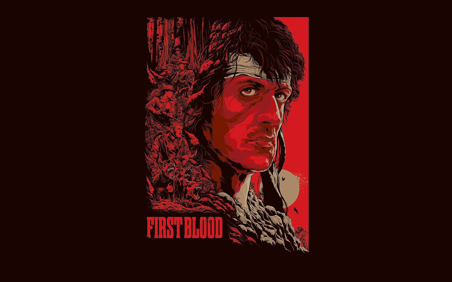 Rambo from First Blood movie poster HD Wallpaper