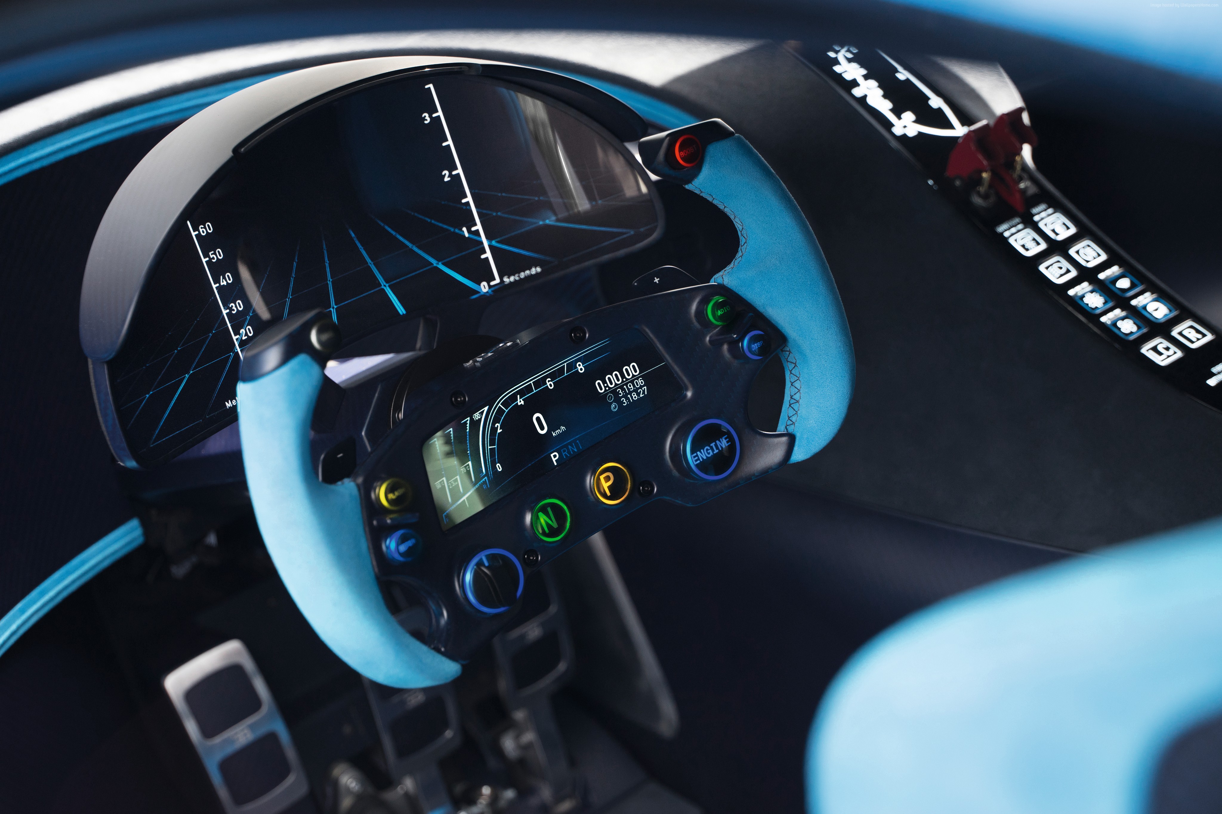 Bugatti Steering Wheel and Dashboard HD Wallpaper