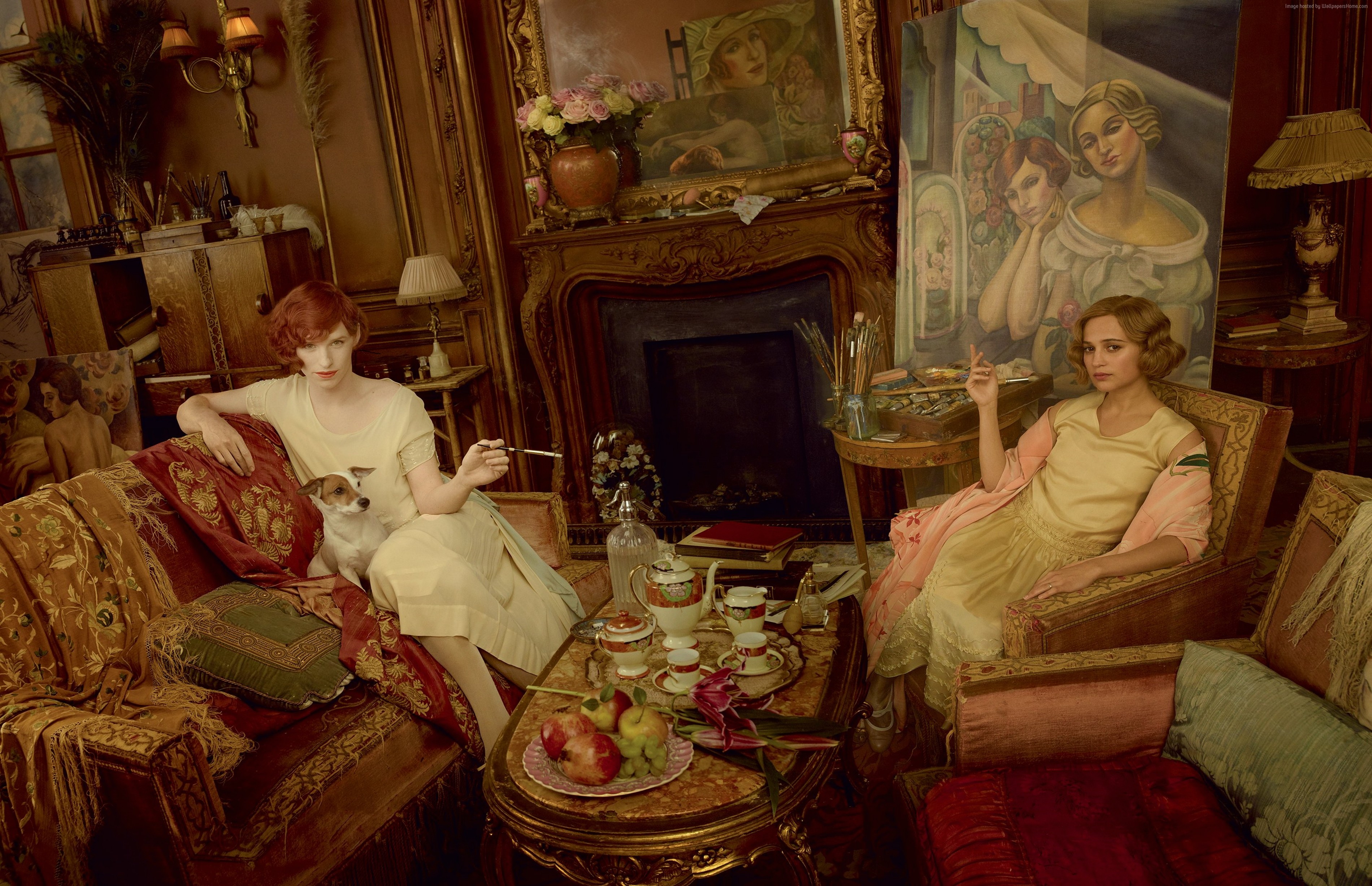 Alicia Vikander and Eddie Redmayne in The Danish Girl HD Wallpaper