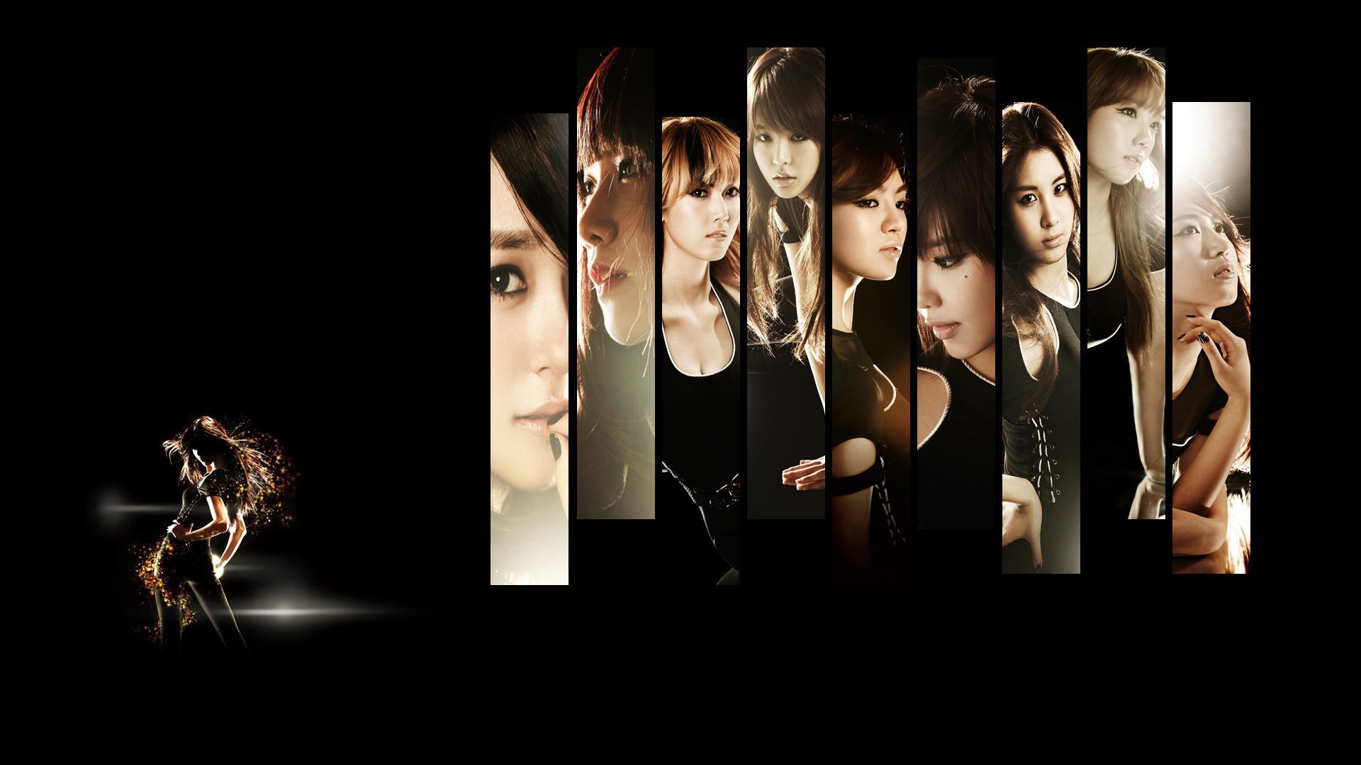 Korean K-pop girl group performing on stage HD Wallpaper