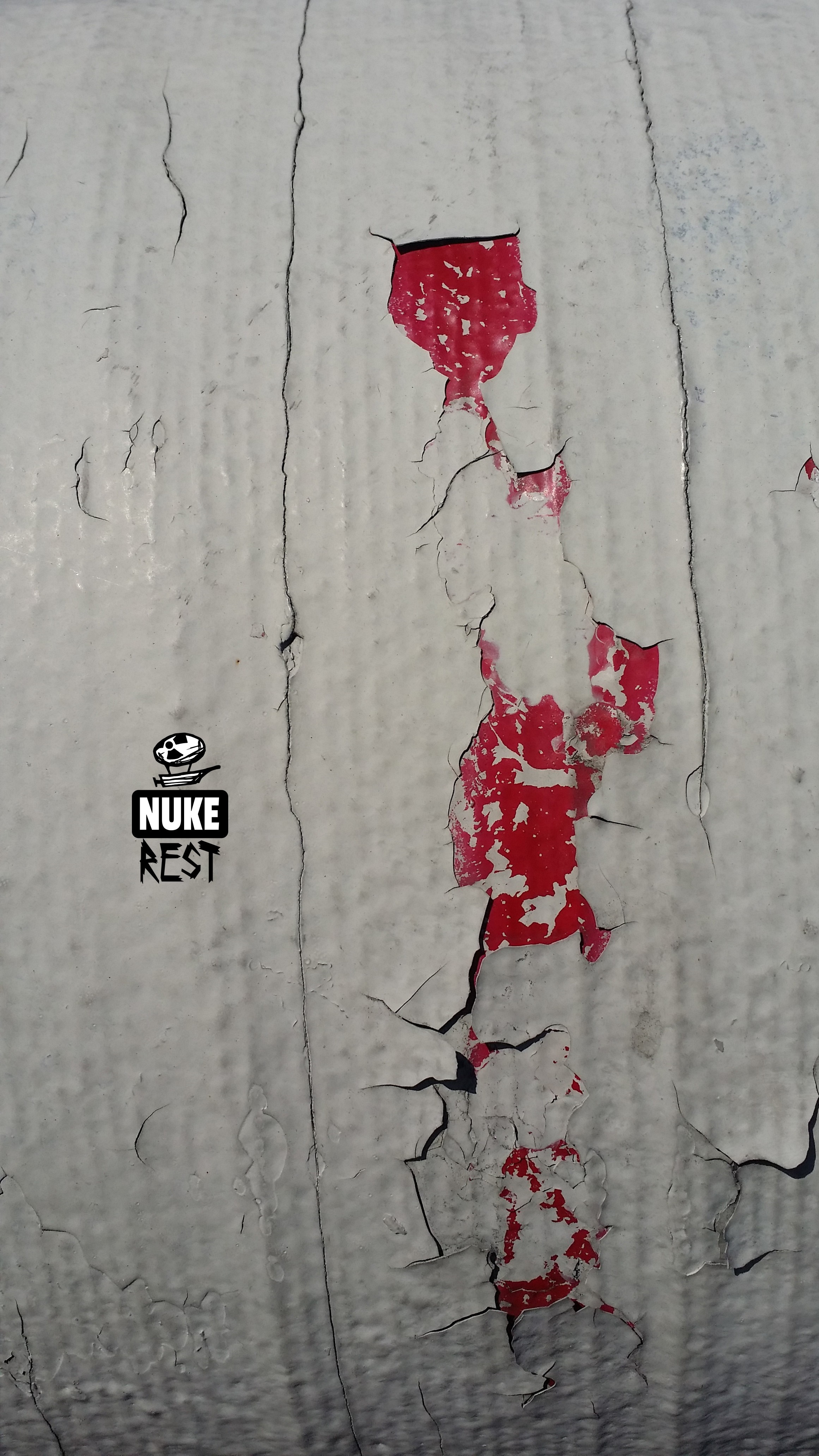 Peeling paint with NUKE REST logo HD Wallpaper