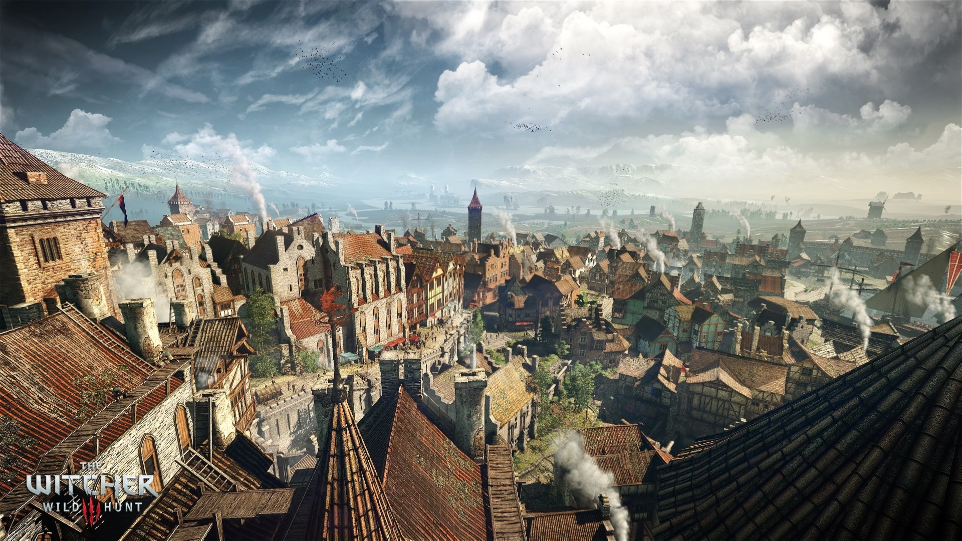 The Witcher 3: Wild Hunt Cityscape HD Wallpaper
