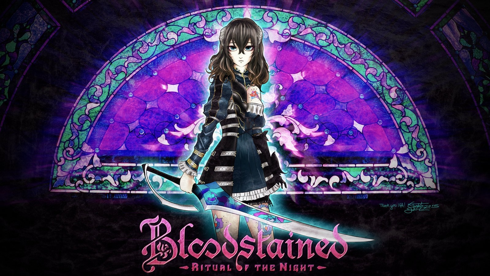 Miriam from Bloodstained: Ritual of the Night with Stained Glass HD Wallpaper