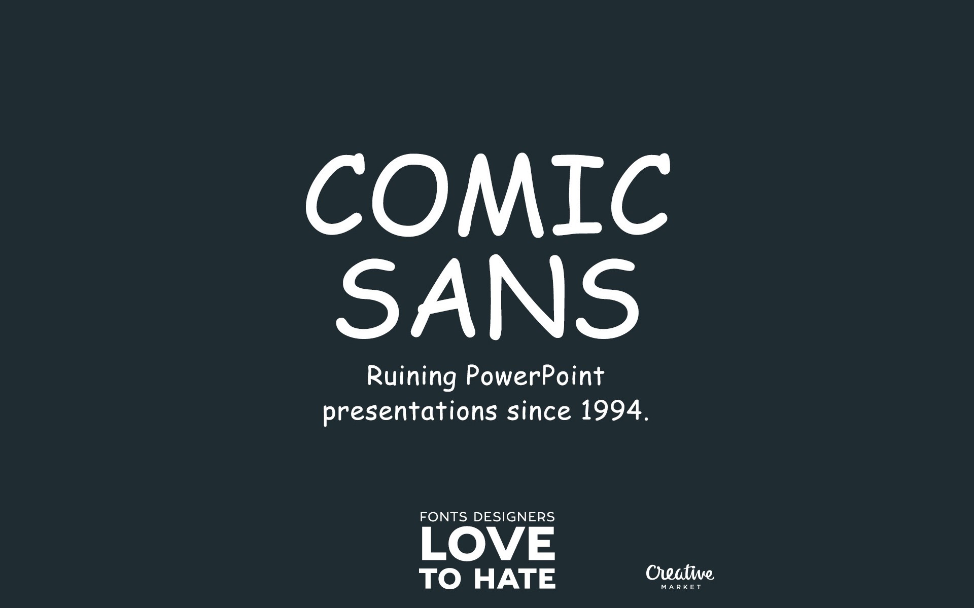Comic Sans font presentation title card HD Wallpaper