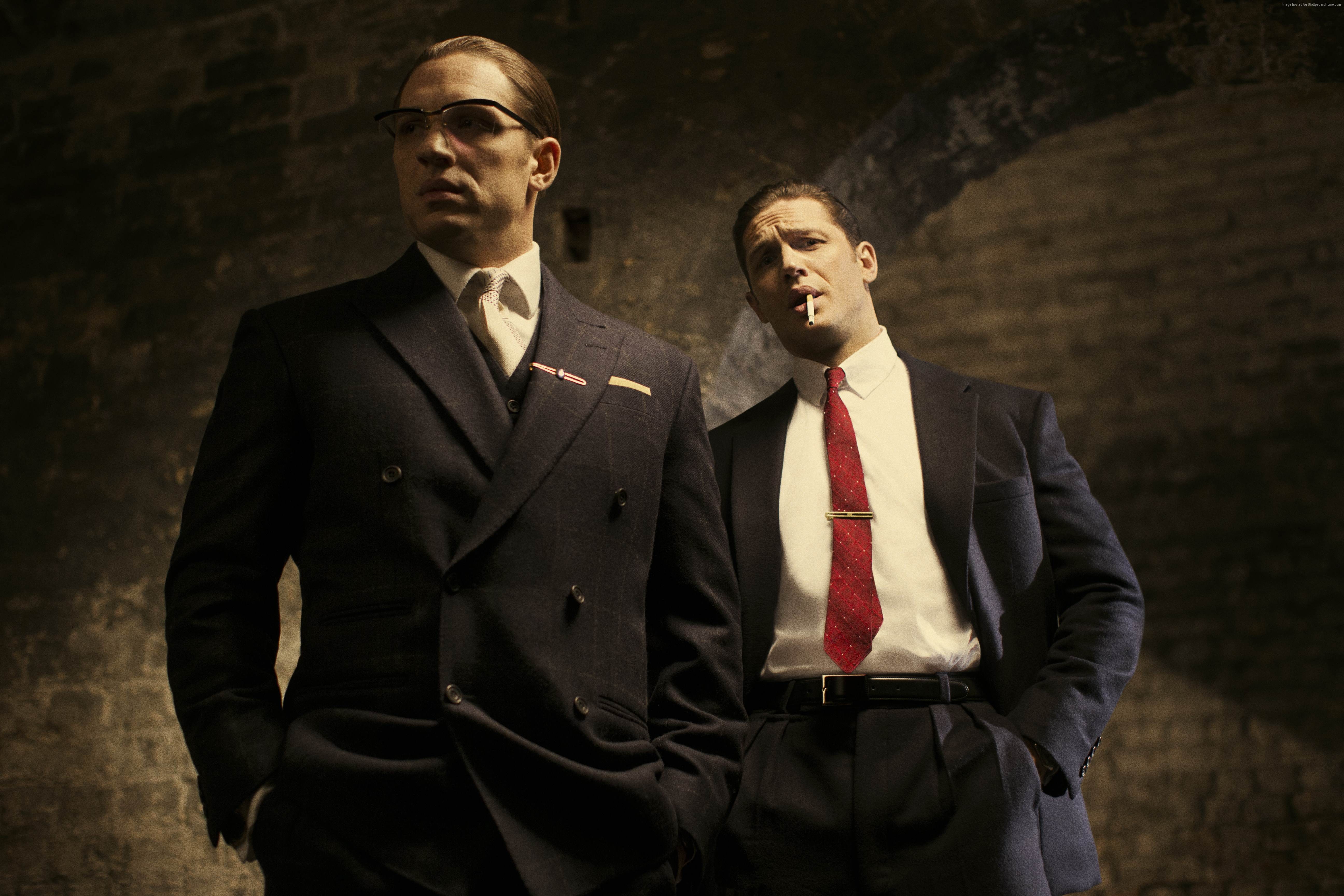 Tom Hardy as Reggie and Ronnie Kray in Legend HD Wallpaper
