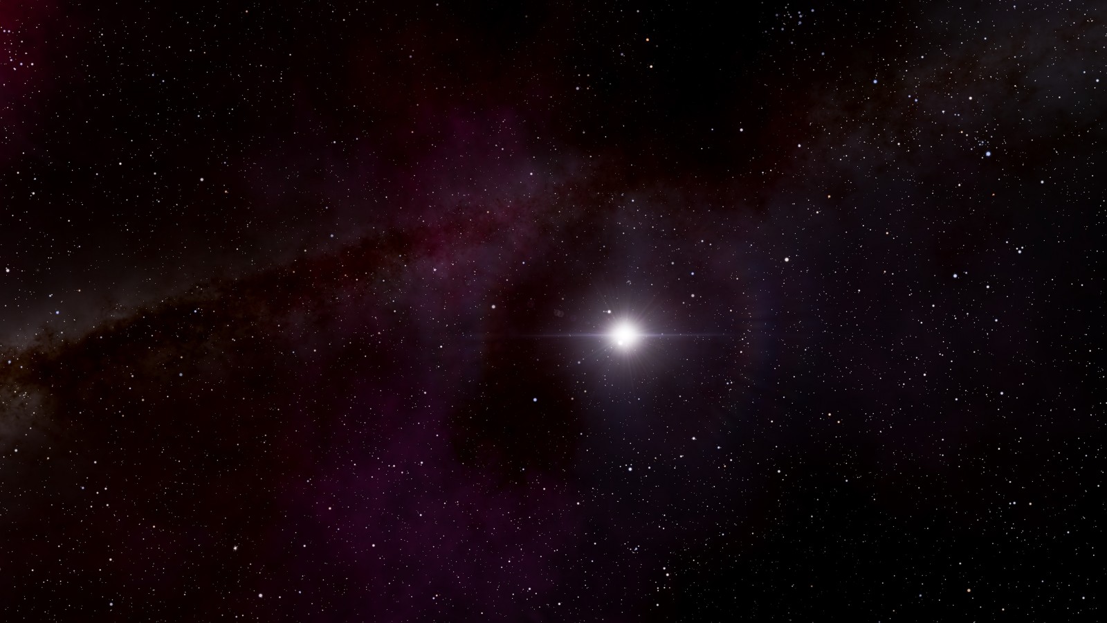 Star in a nebula with a galaxy HD Wallpaper