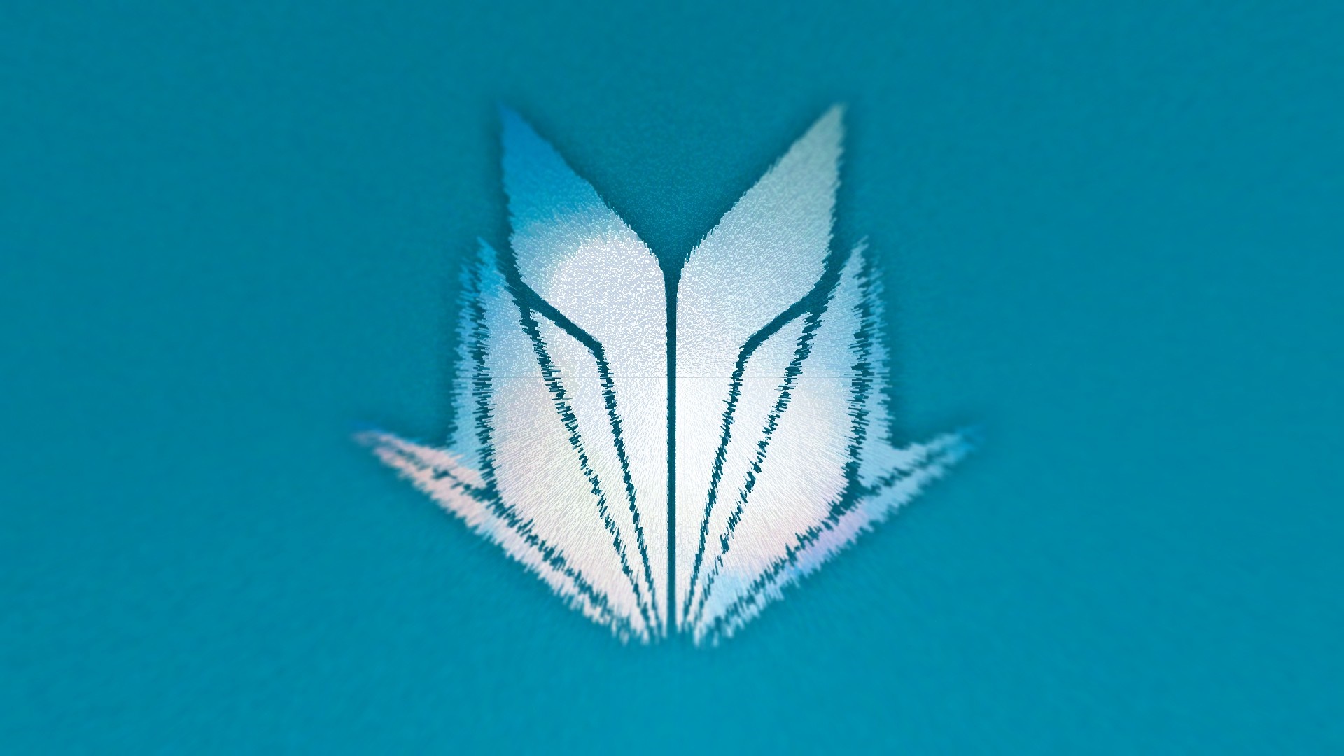 Abstract blue origami fox logo HD Wallpaper