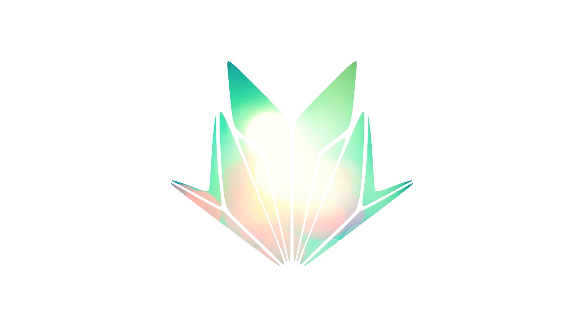 Abstract lotus flower logo with light effects HD Wallpaper