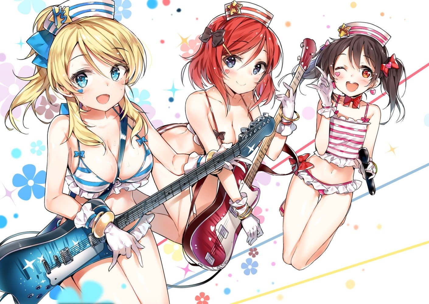 Nico Yazawa, Maki Nishikino, and Eri Ayase from Love Live! HD Wallpaper