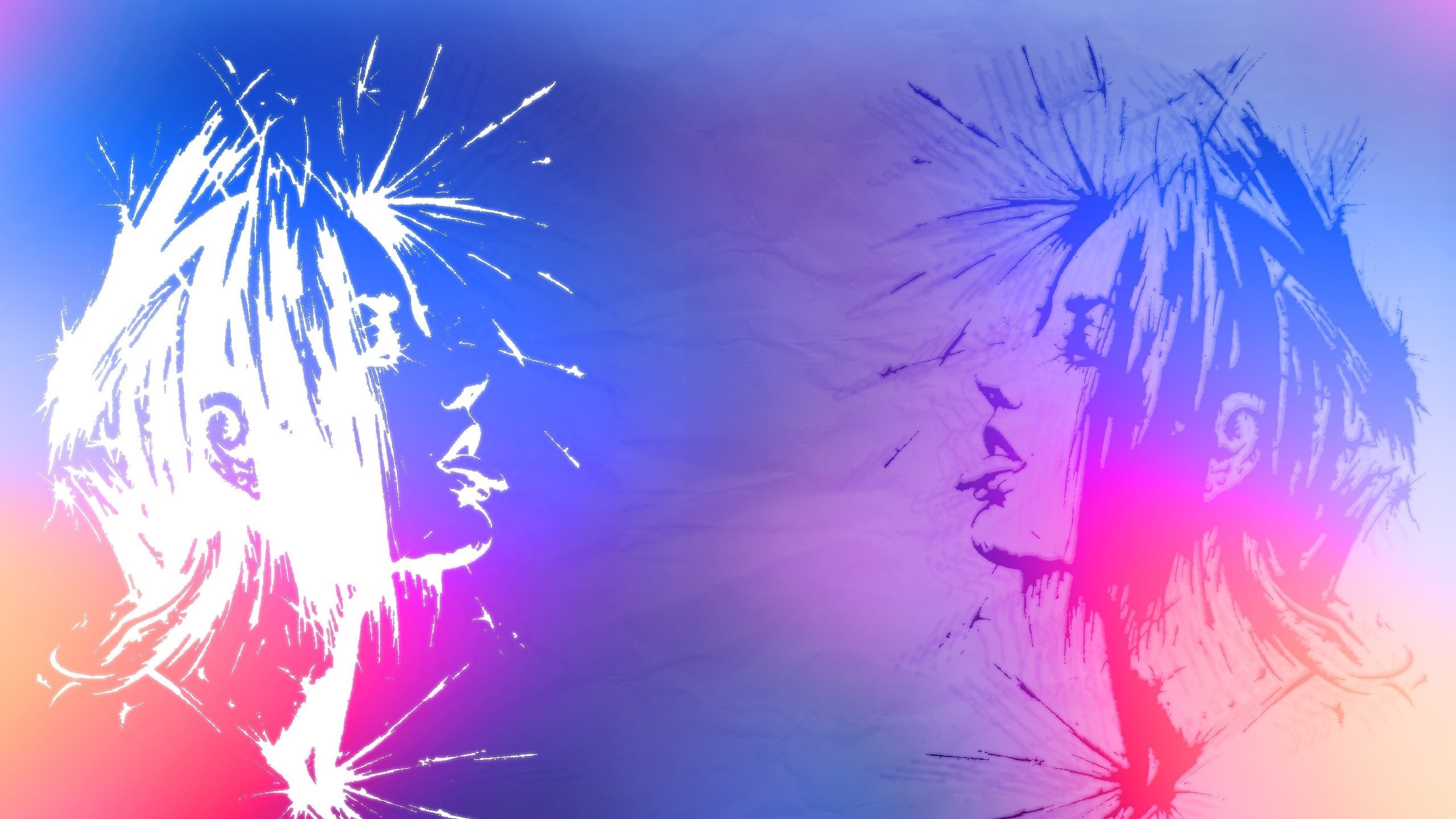 Digital art illustration of a person's profile HD Wallpaper