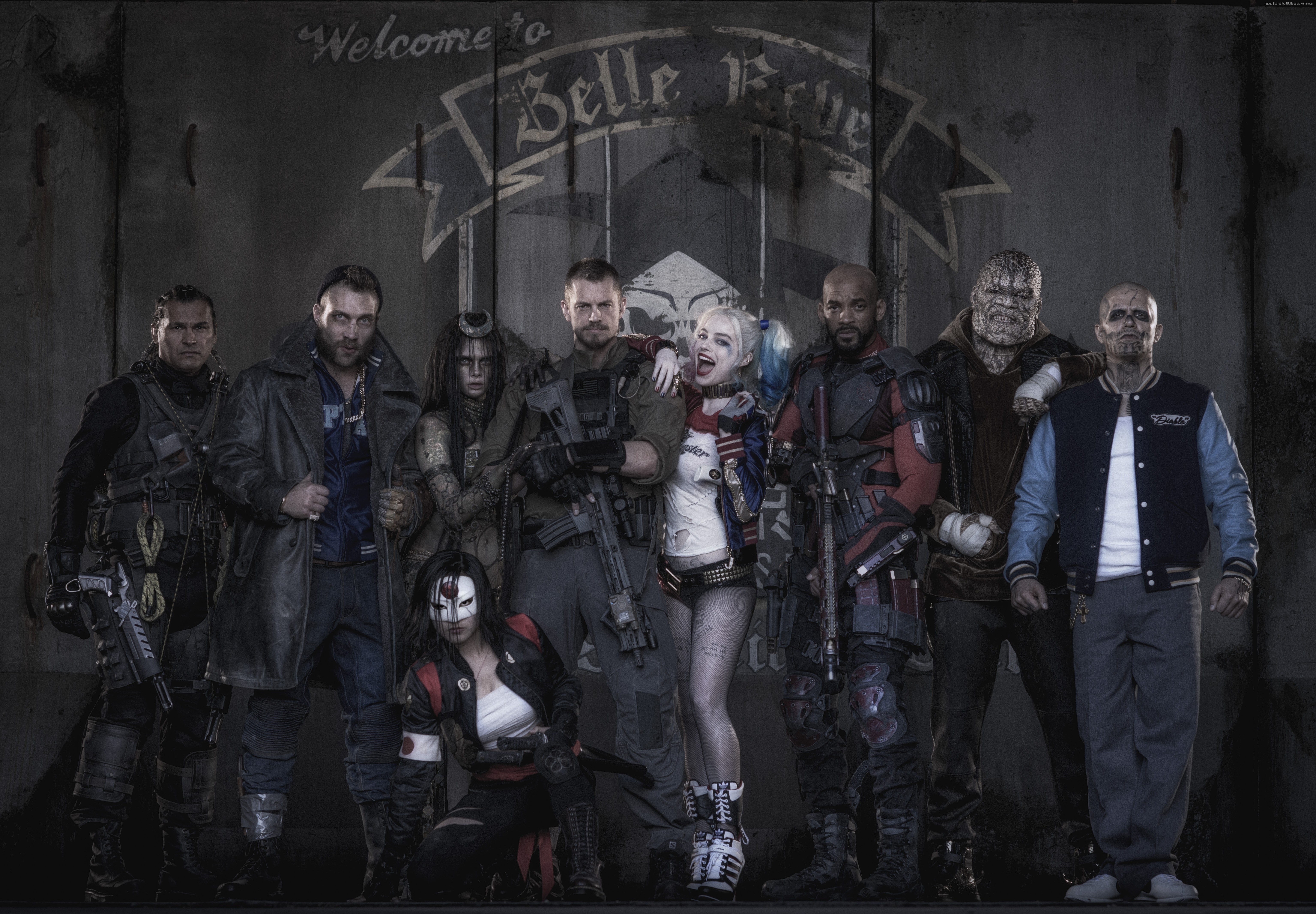 Suicide Squad team at Belle Reve HD Wallpaper