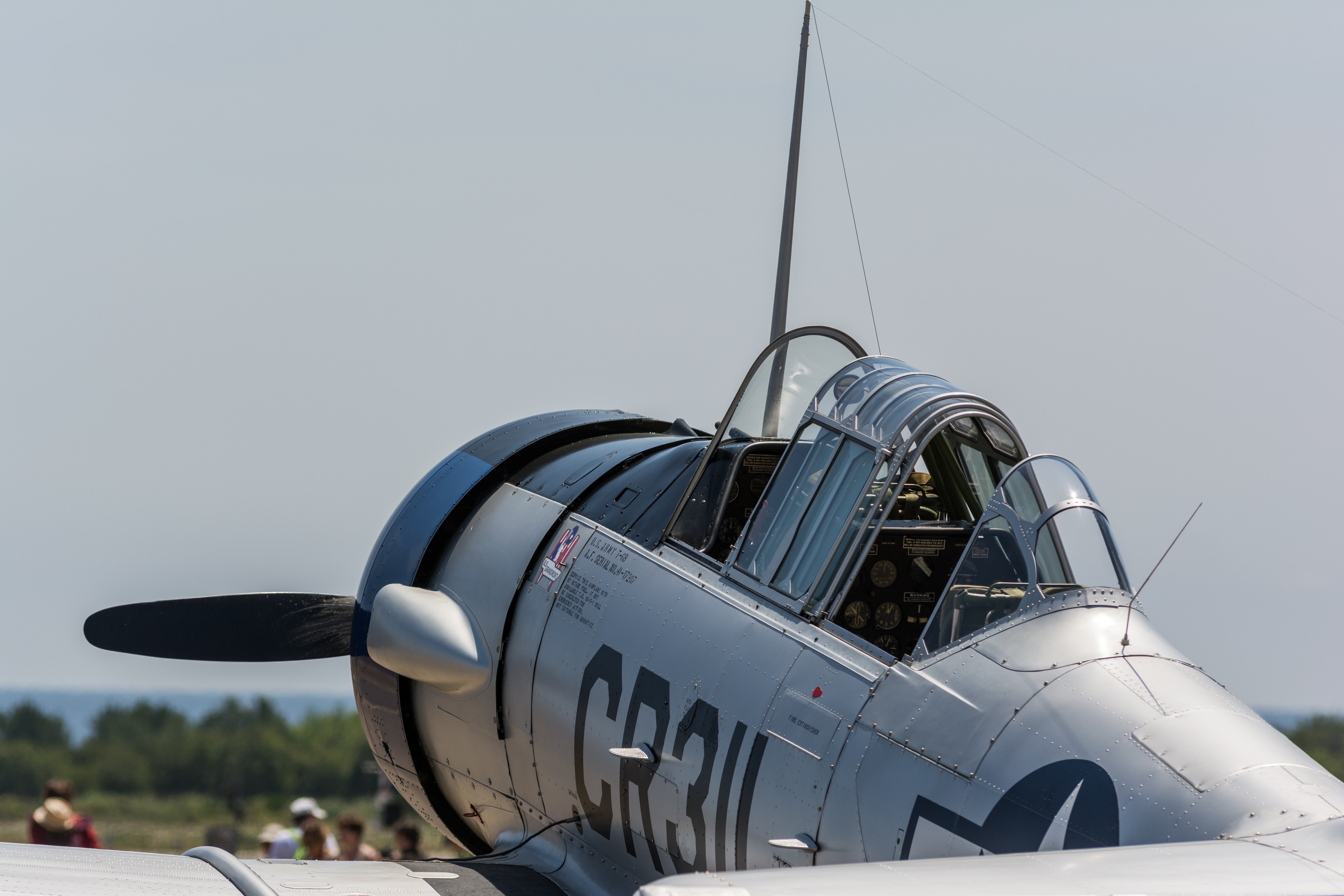 Close-up of a vintage military aircraft cockpit HD Wallpaper