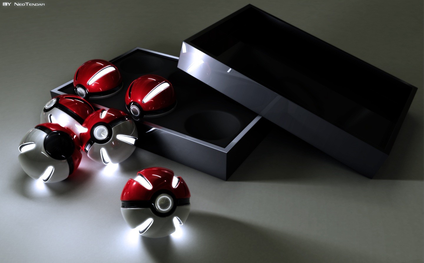 Pokemon Pokeballs in a Box HD Wallpaper