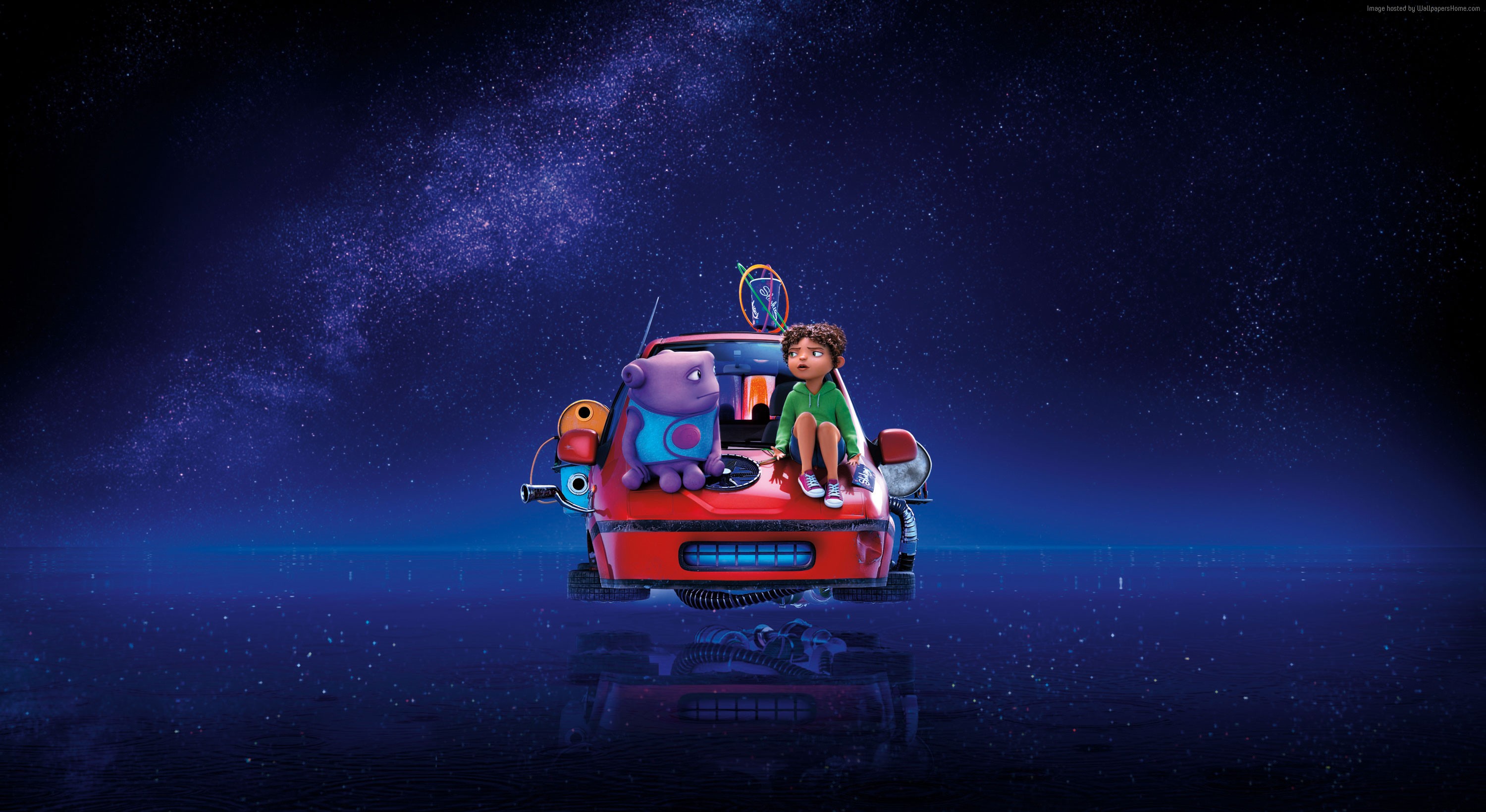 Oh from Home on a flying car HD Wallpaper