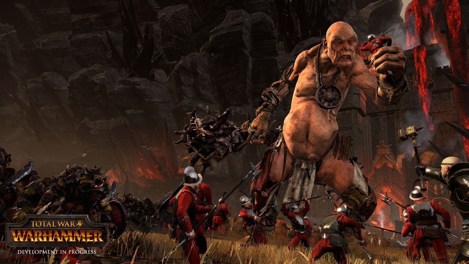 Total War Warhammer Griffin Rider and Cavalry Charge HD Wallpaper