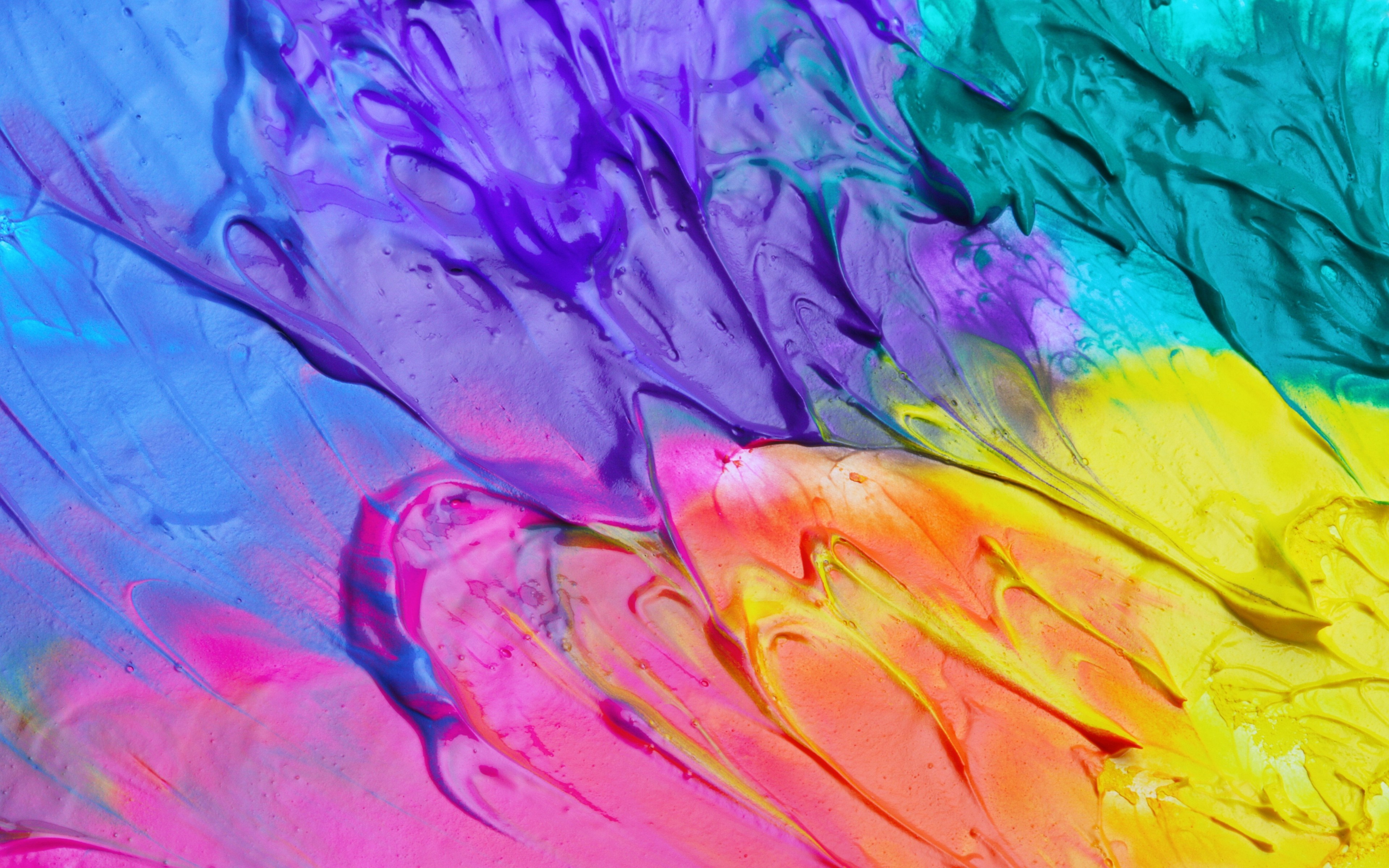 Abstract colorful paint strokes HD Wallpaper