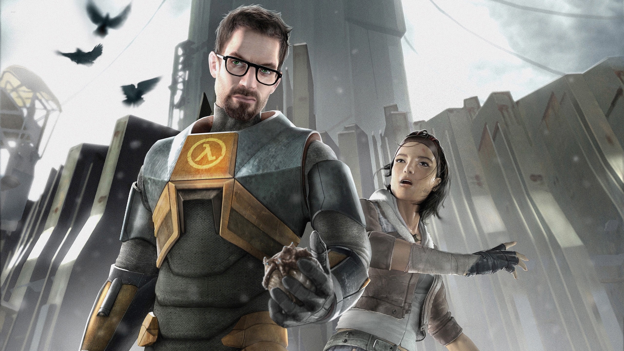 Gordon Freeman and Alyx Vance from Half-Life 2 HD Wallpaper