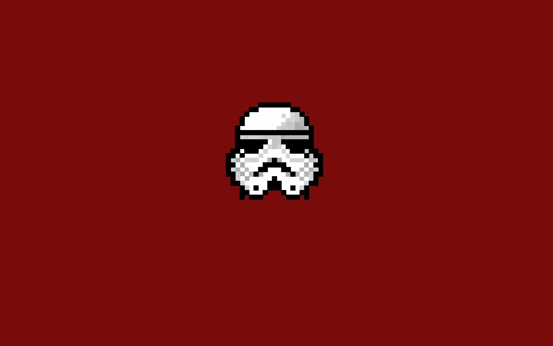 Pixel art Stormtrooper helmet from Star Wars HD Wallpaper