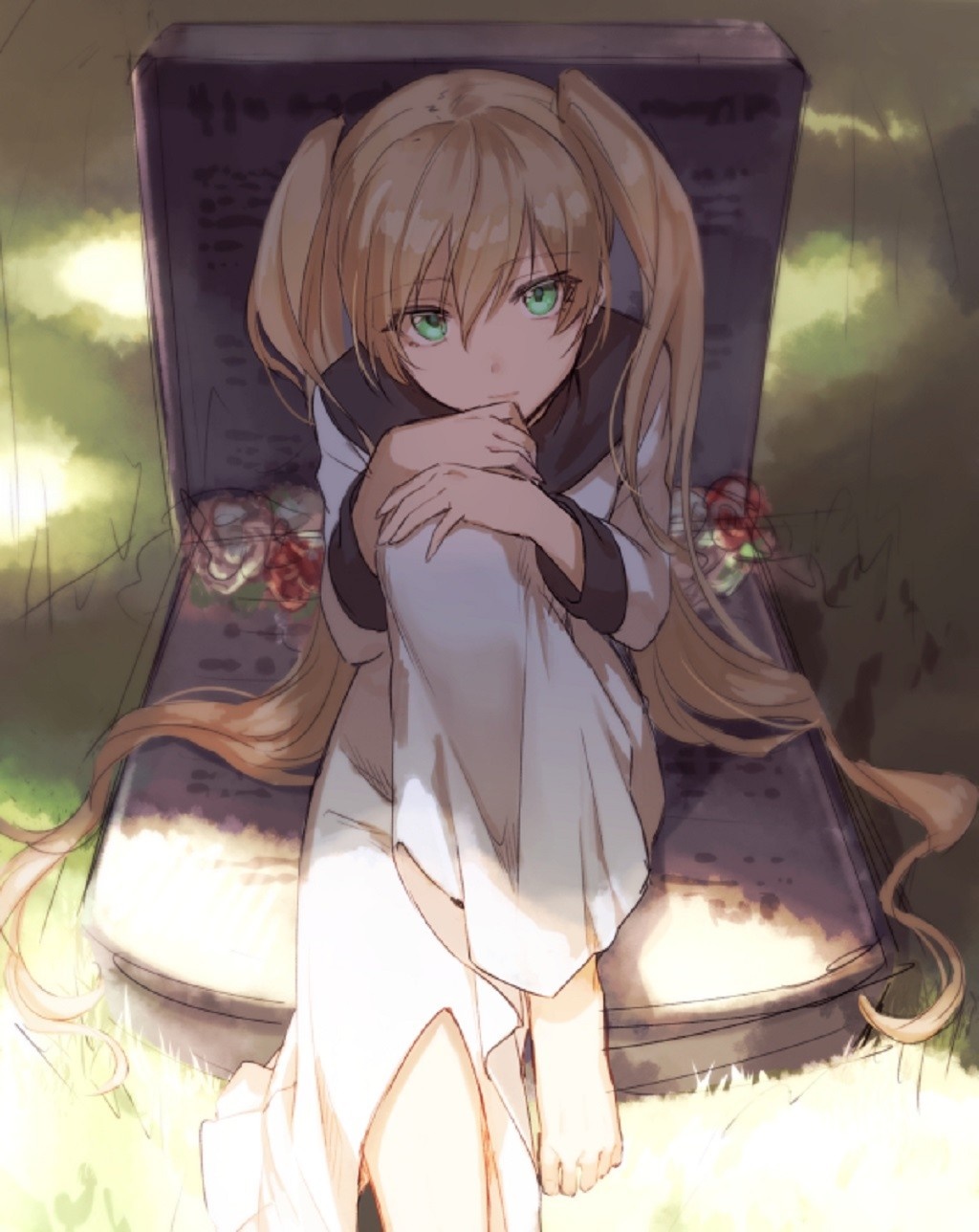 Mary Macbeth from Kekkai Sensen sitting by a grave HD Wallpaper
