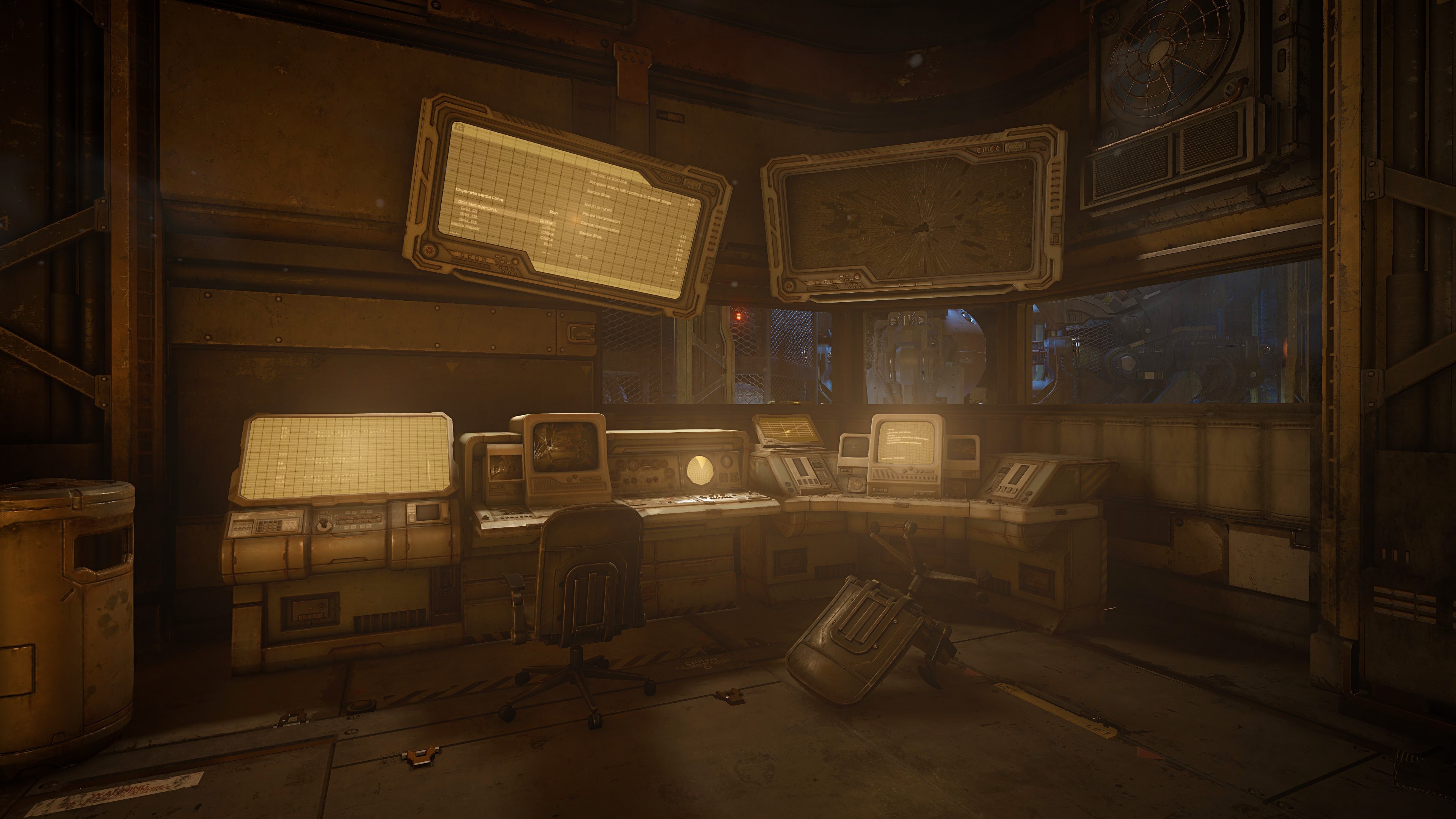 Star Citizen futuristic control room with monitors HD Wallpaper
