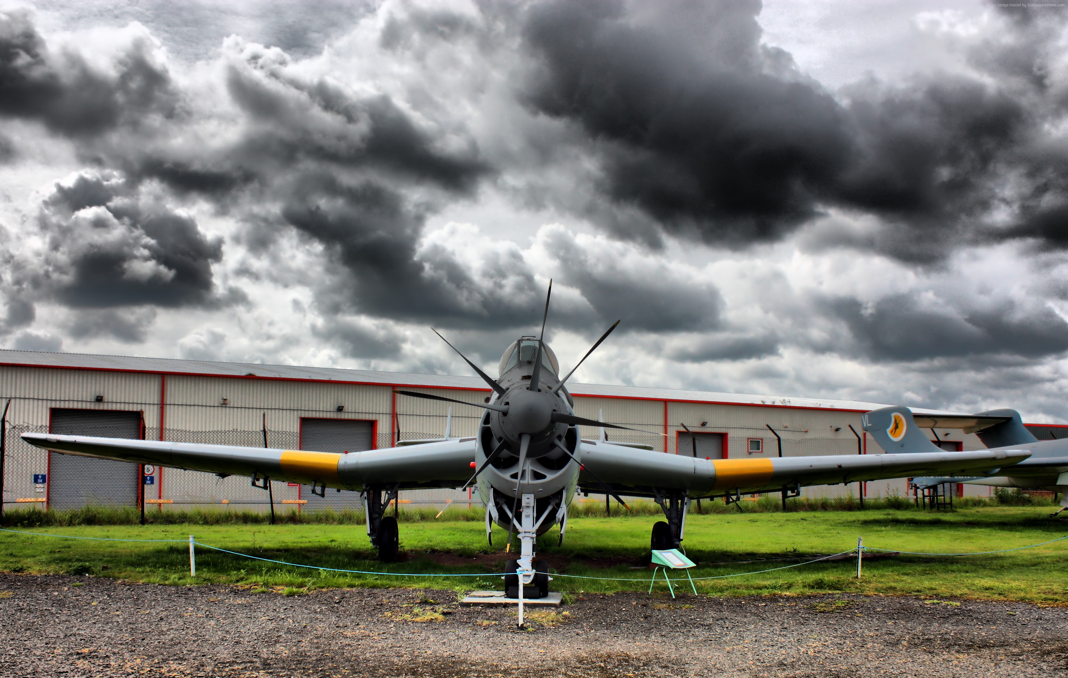 Fairey Gannet anti-submarine warfare aircraft on display HD Wallpaper