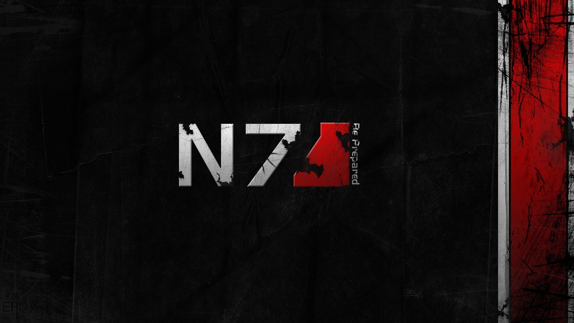 N7 logo from Mass Effect with "Be Prepared" text HD Wallpaper