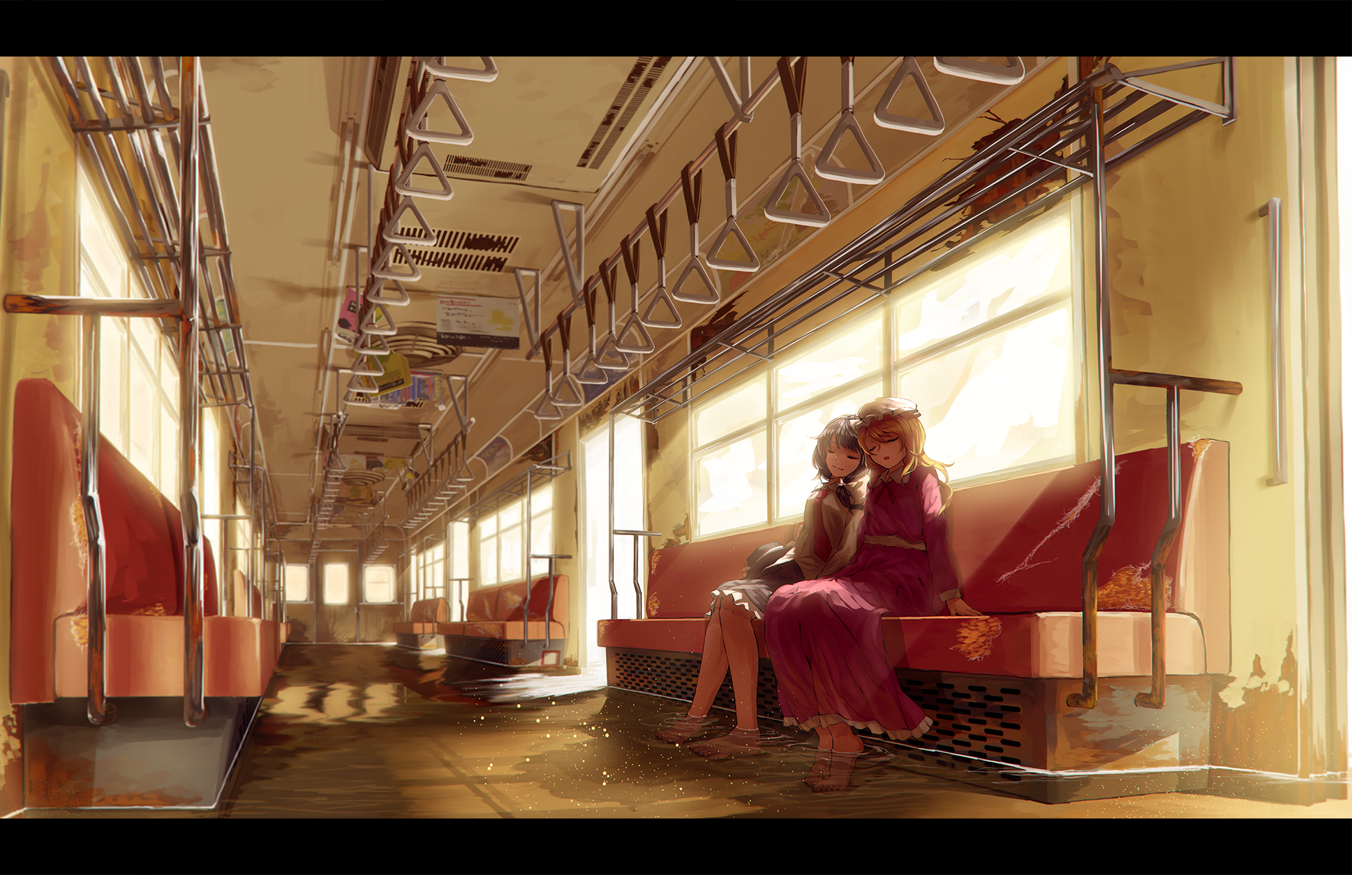 Usami Renko from Touhou on a train HD Wallpaper