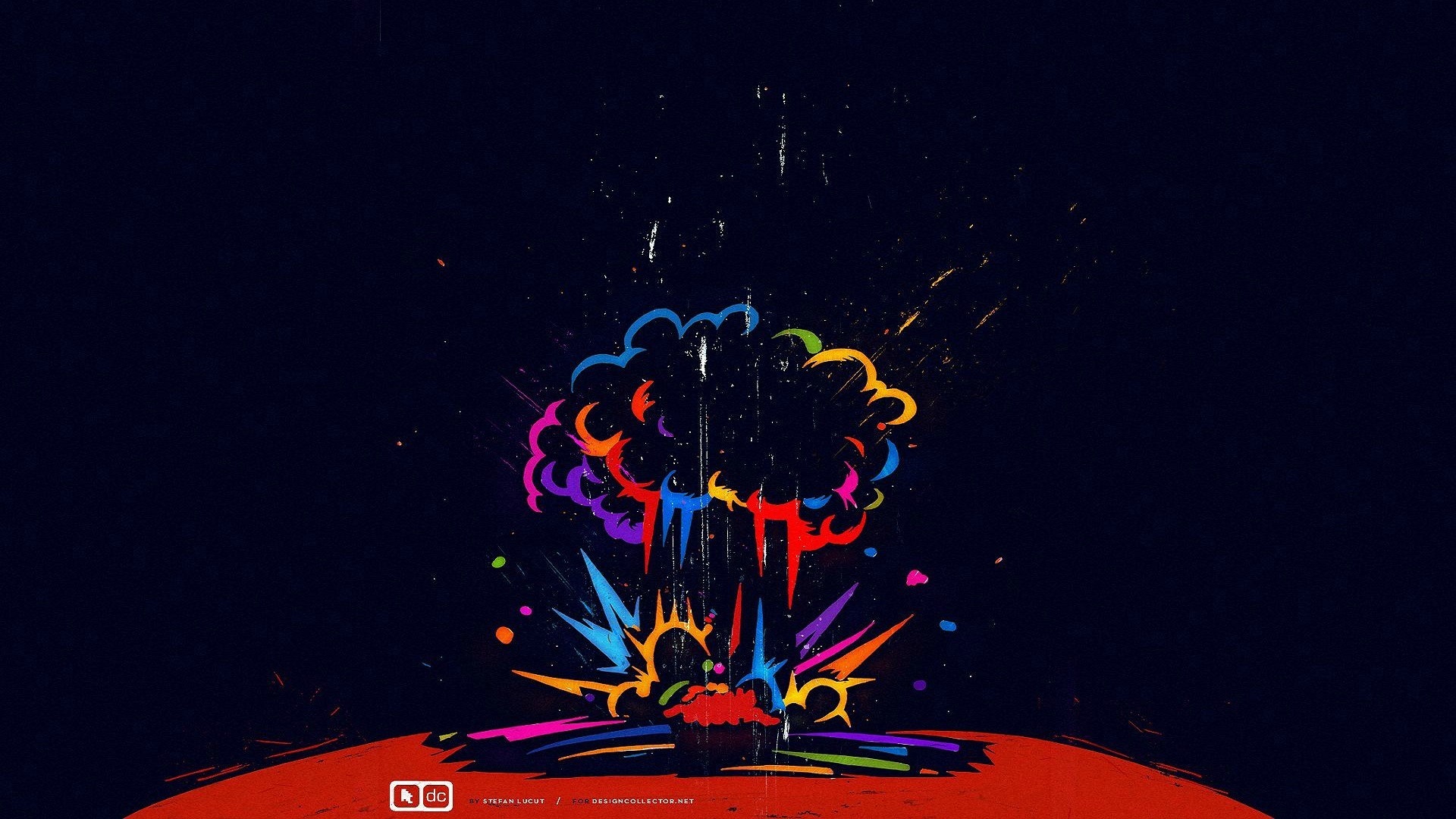 Colorful explosion illustration HD Wallpaper