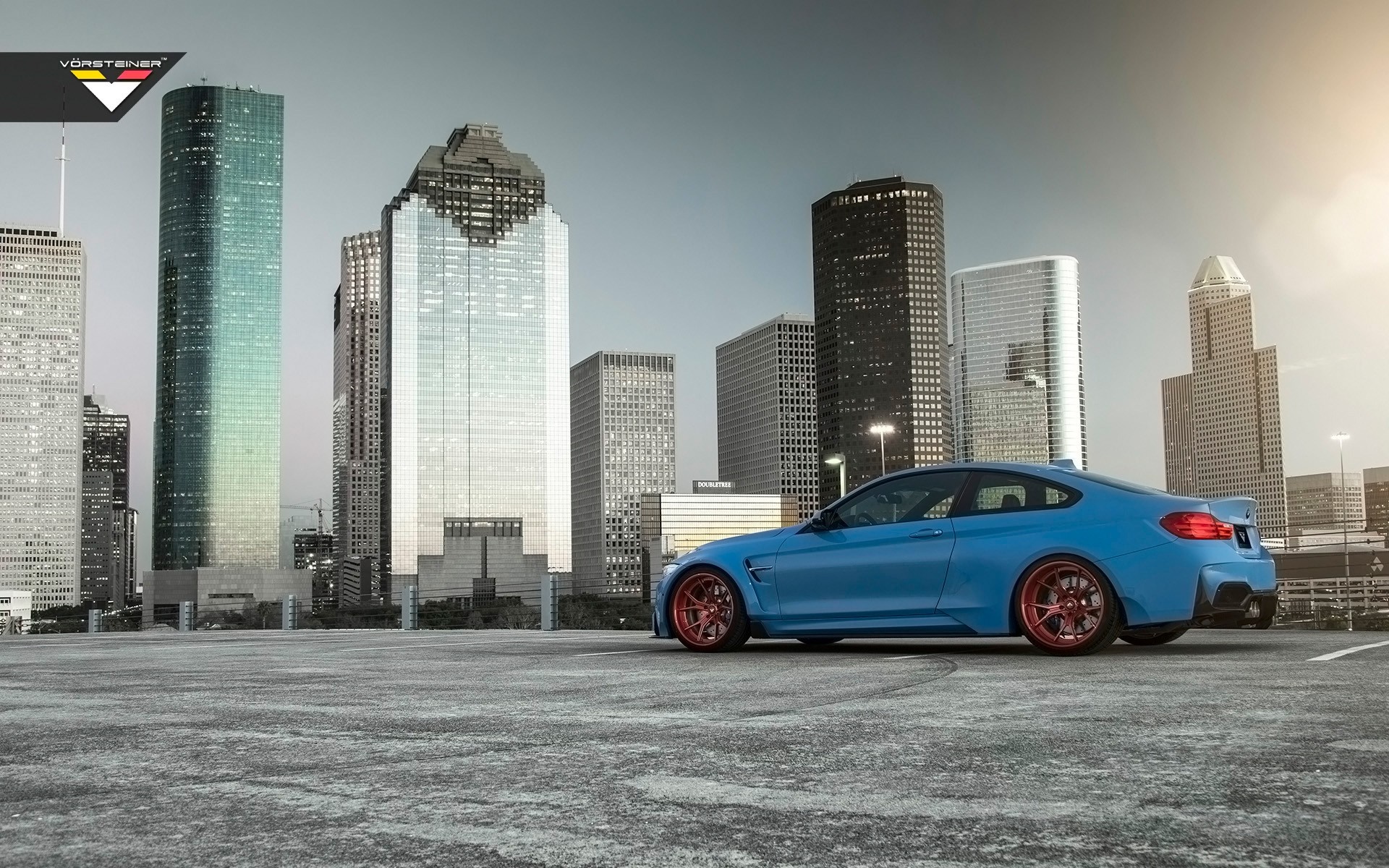 Blue BMW M4 GTRS4 by Vorsteiner in Houston HD Wallpaper
