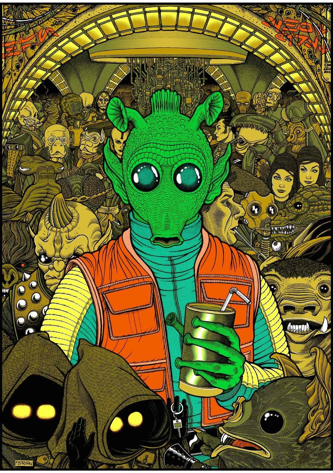 Greedo and Jawas from Star Wars HD Wallpaper