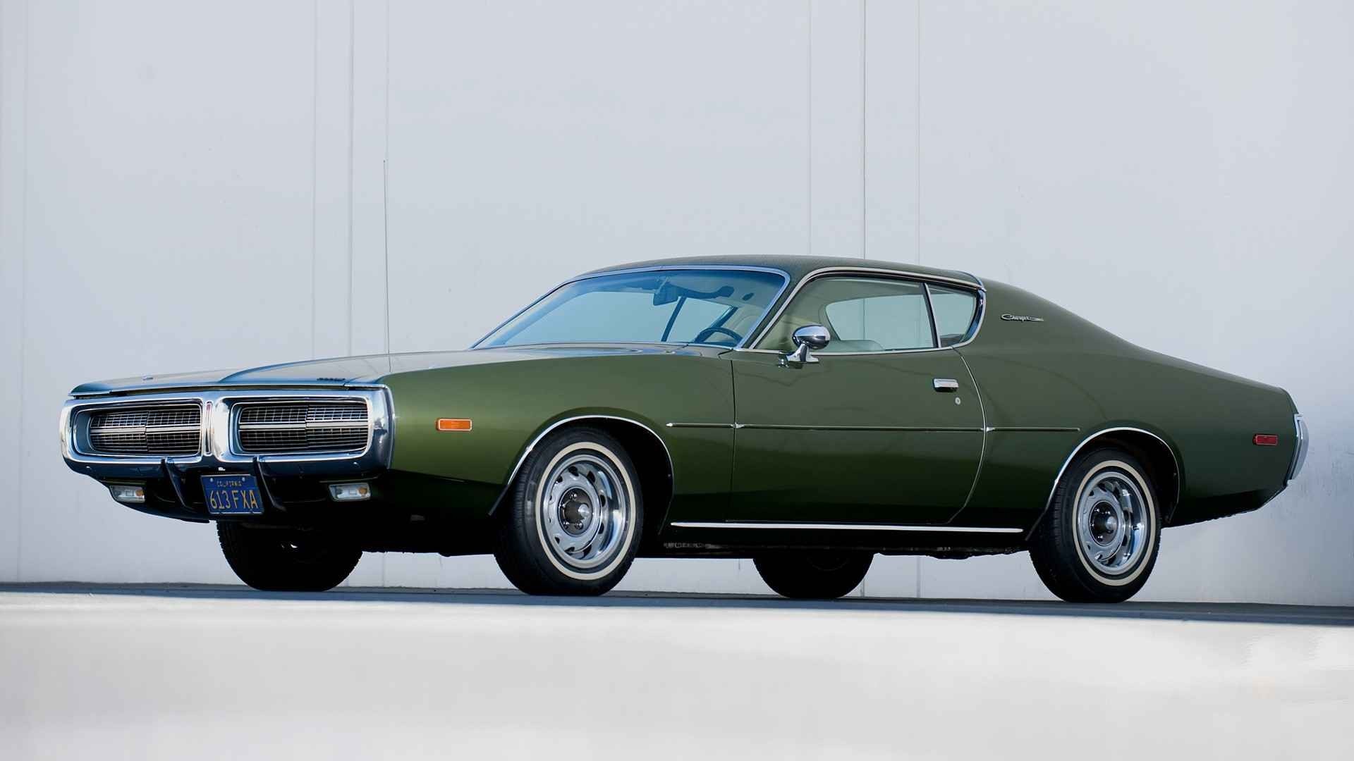 Green 1973 Dodge Charger SE HD Wallpaper