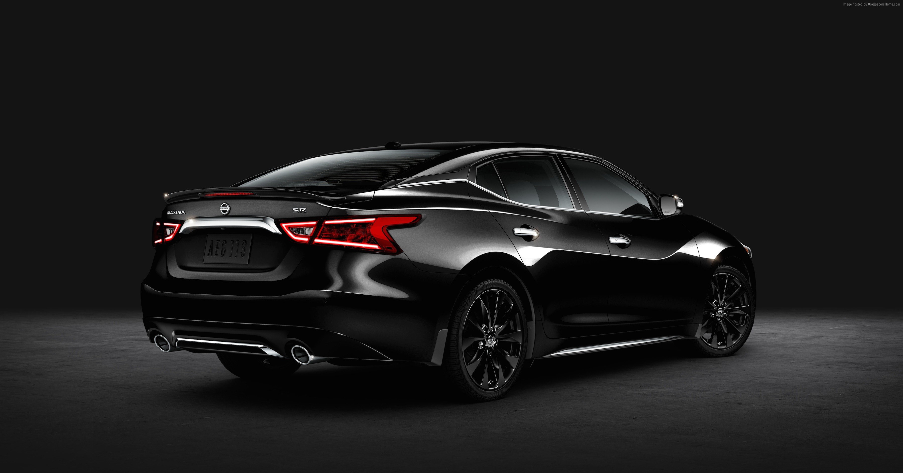 Black Nissan Maxima SR Midnight Sedan HD Wallpaper