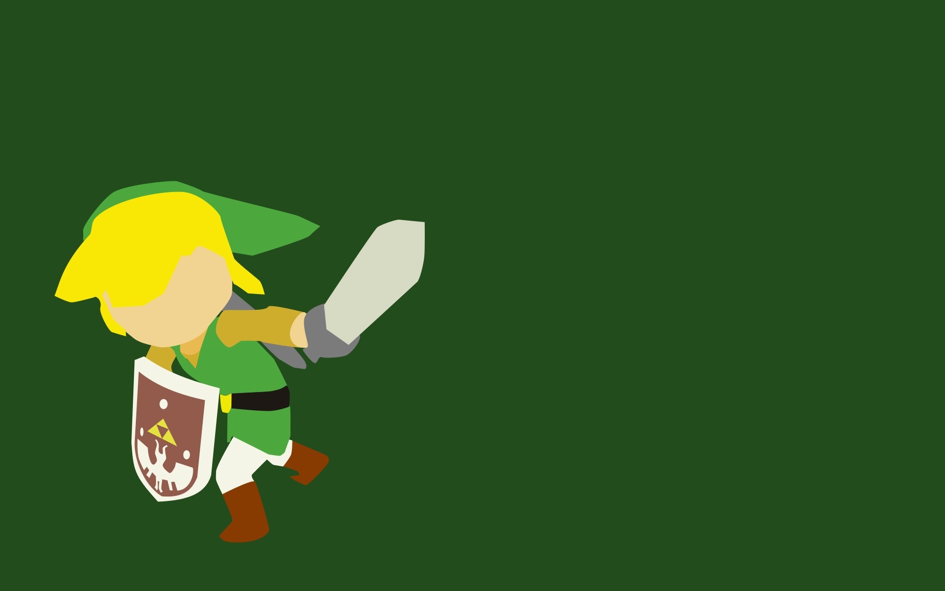 Link from The Legend of Zelda with sword and shield HD Wallpaper