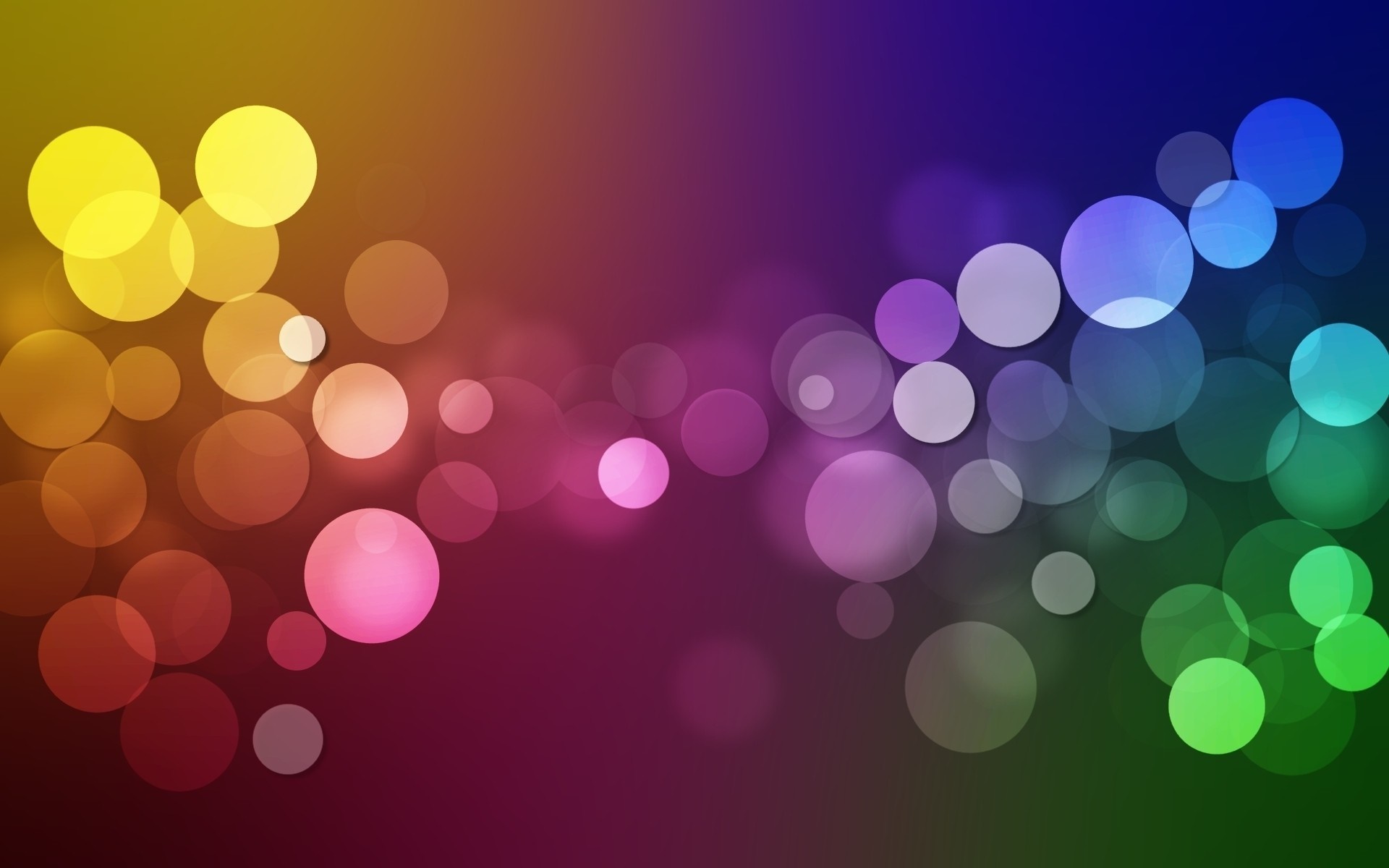Colorful bokeh circles on a gradient background HD Wallpaper