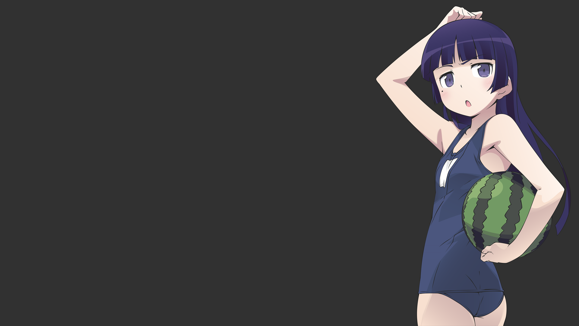 Gokou Ruri from Ore no Imouto ga Konnani Kawaii Wake ga Nai holding a watermelon HD Wallpaper