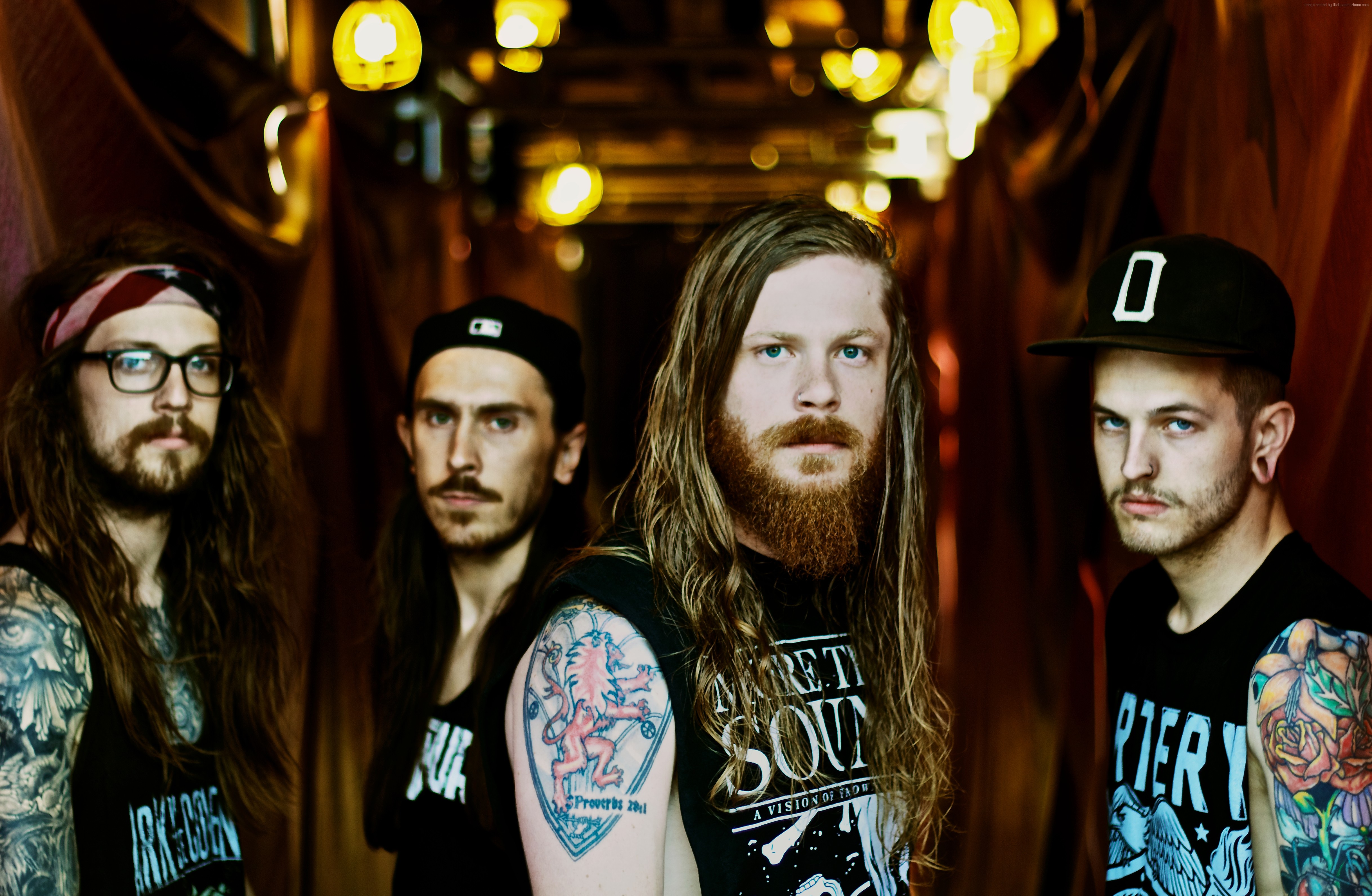 Phinehas band members Daniel Gailey, Bryce Kelly, Sean McCulloch, Lee Humarian HD Wallpaper