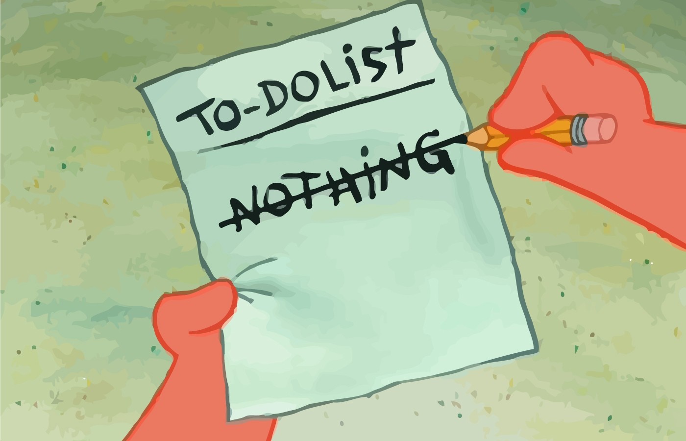 Patrick Star from SpongeBob SquarePants with a To-Do List HD Wallpaper