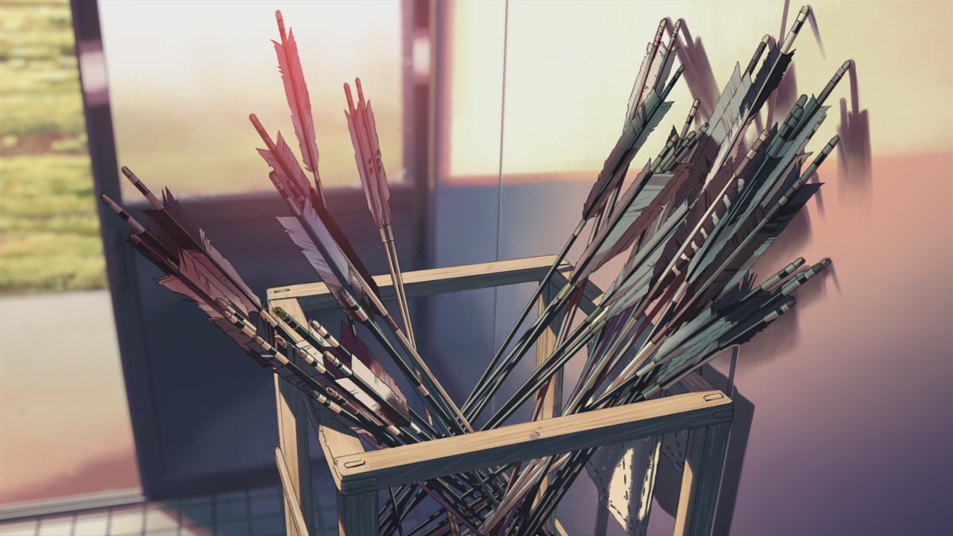 Arrows in a wooden container HD Wallpaper