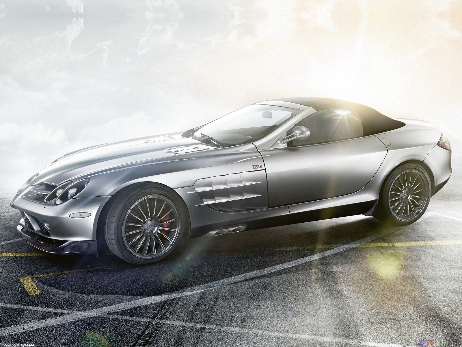 Silver Mercedes-Benz SLR McLaren 722 S Roadster HD Wallpaper