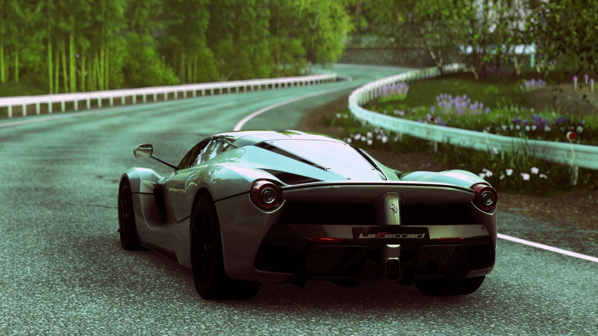 Ferrari LaFerrari on a winding road HD Wallpaper