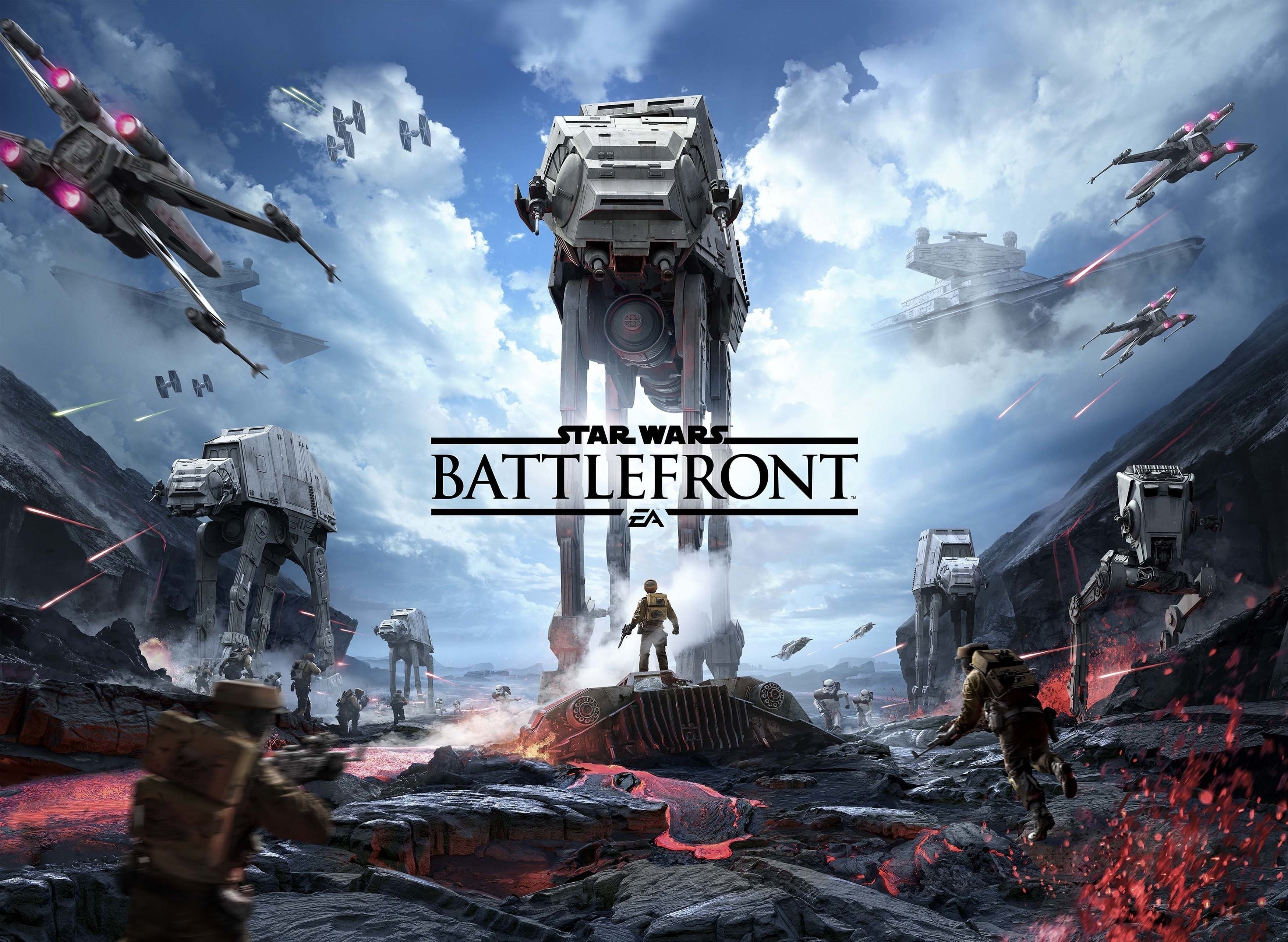 Star Wars Battlefront EA video game cover art HD Wallpaper