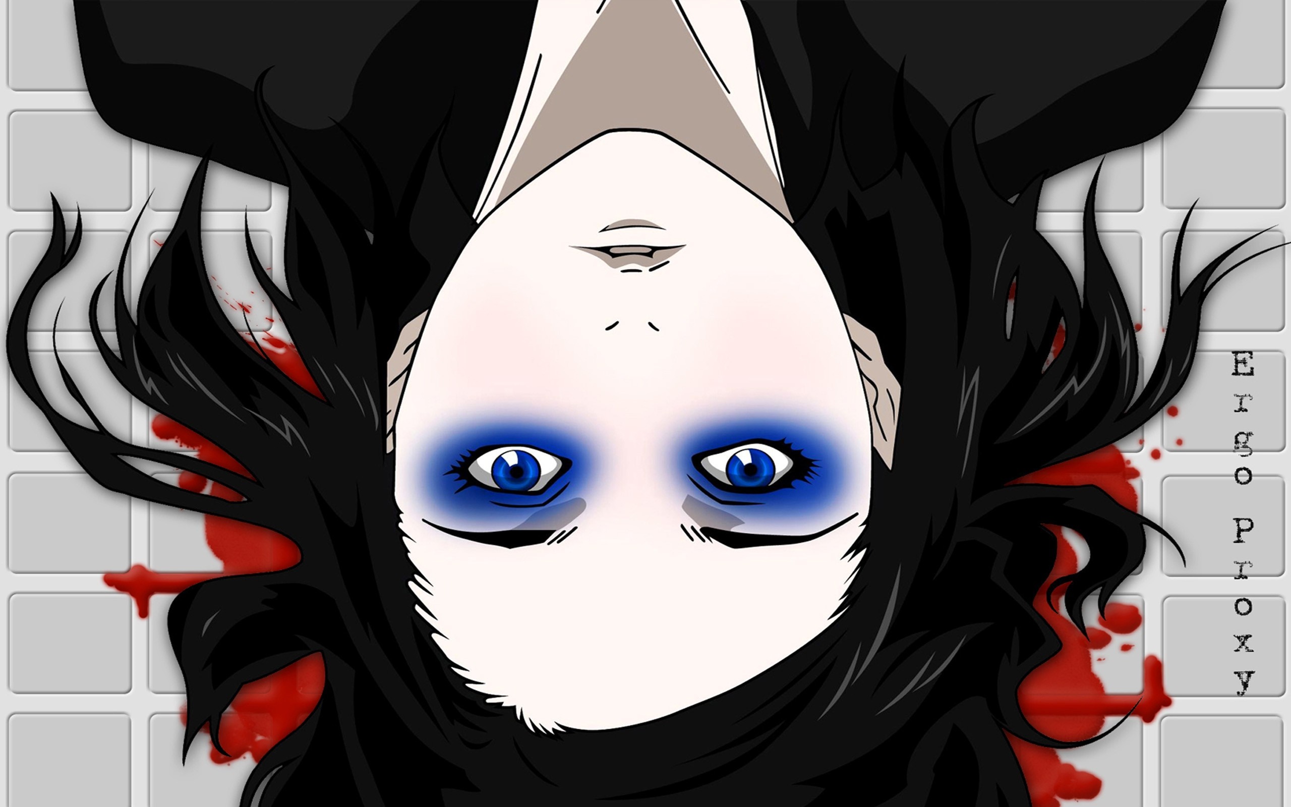 Re-l Mayer from Ergo Proxy upside down with blood HD Wallpaper