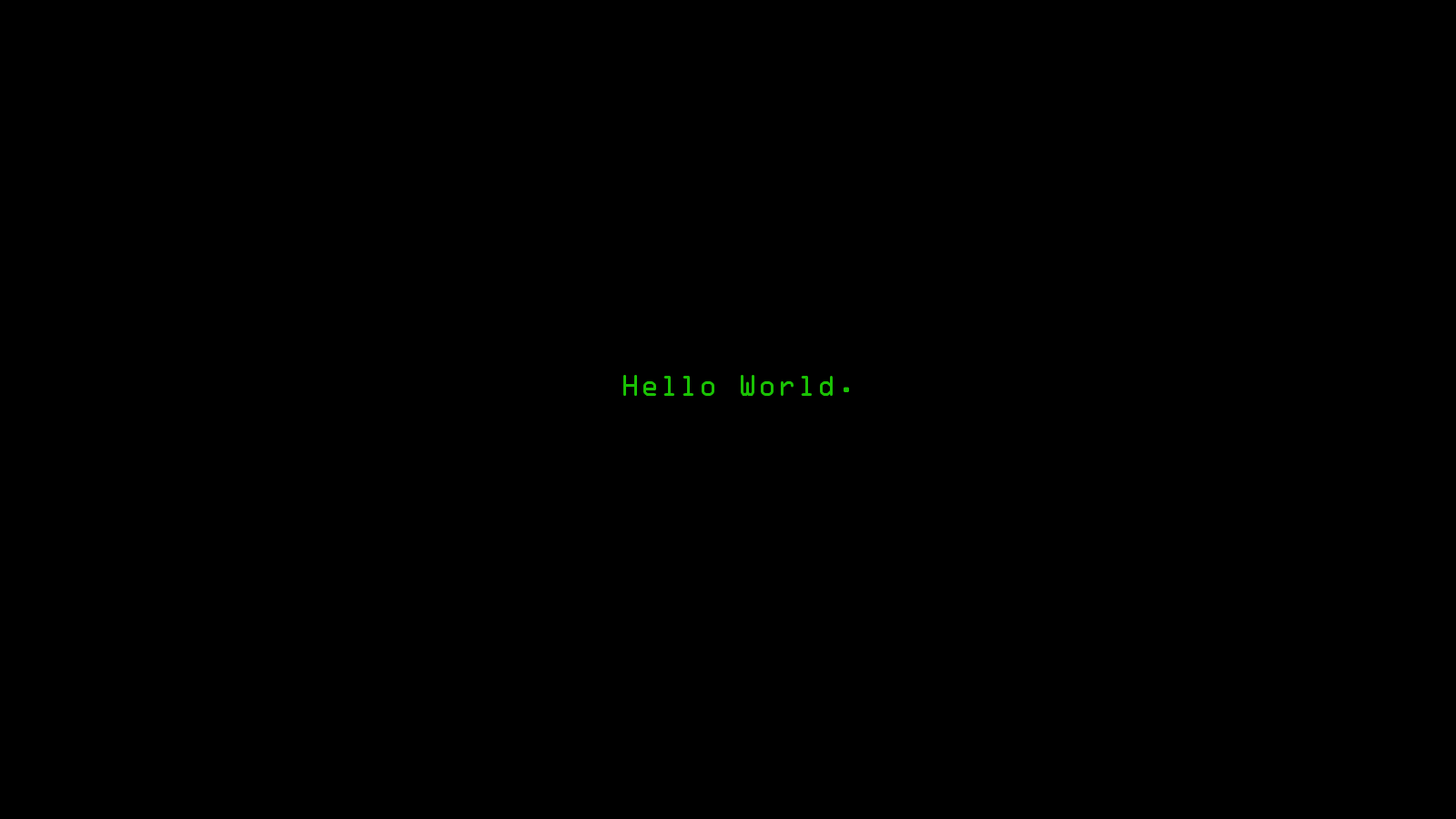Hello World text on black background HD Wallpaper