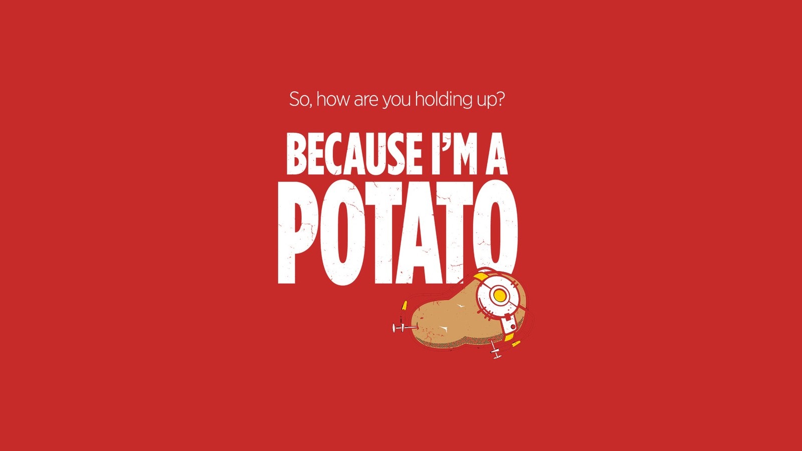 Illustration of a potato character from Portal 2 HD Wallpaper