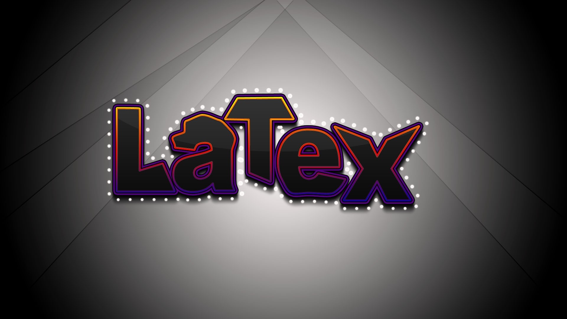 LaTeX text logo with lights HD Wallpaper