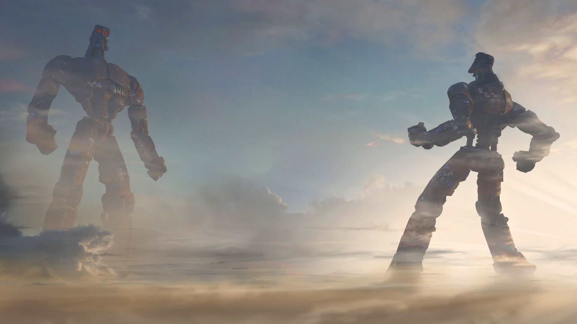 Two Bionicle robots in the clouds HD Wallpaper