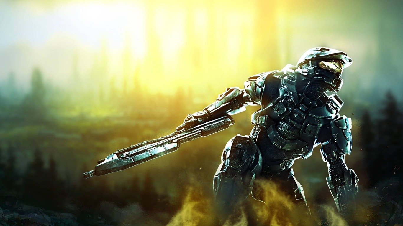 Master Chief from Halo holding a weapon HD Wallpaper