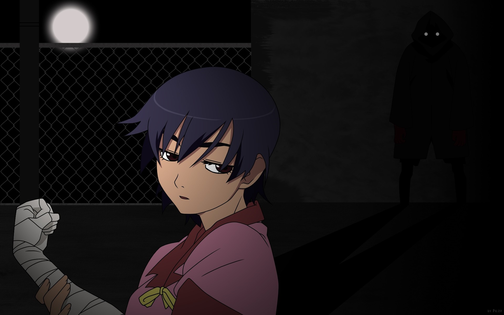 Kanbaru Suruga from Monogatari Series in darkness HD Wallpaper