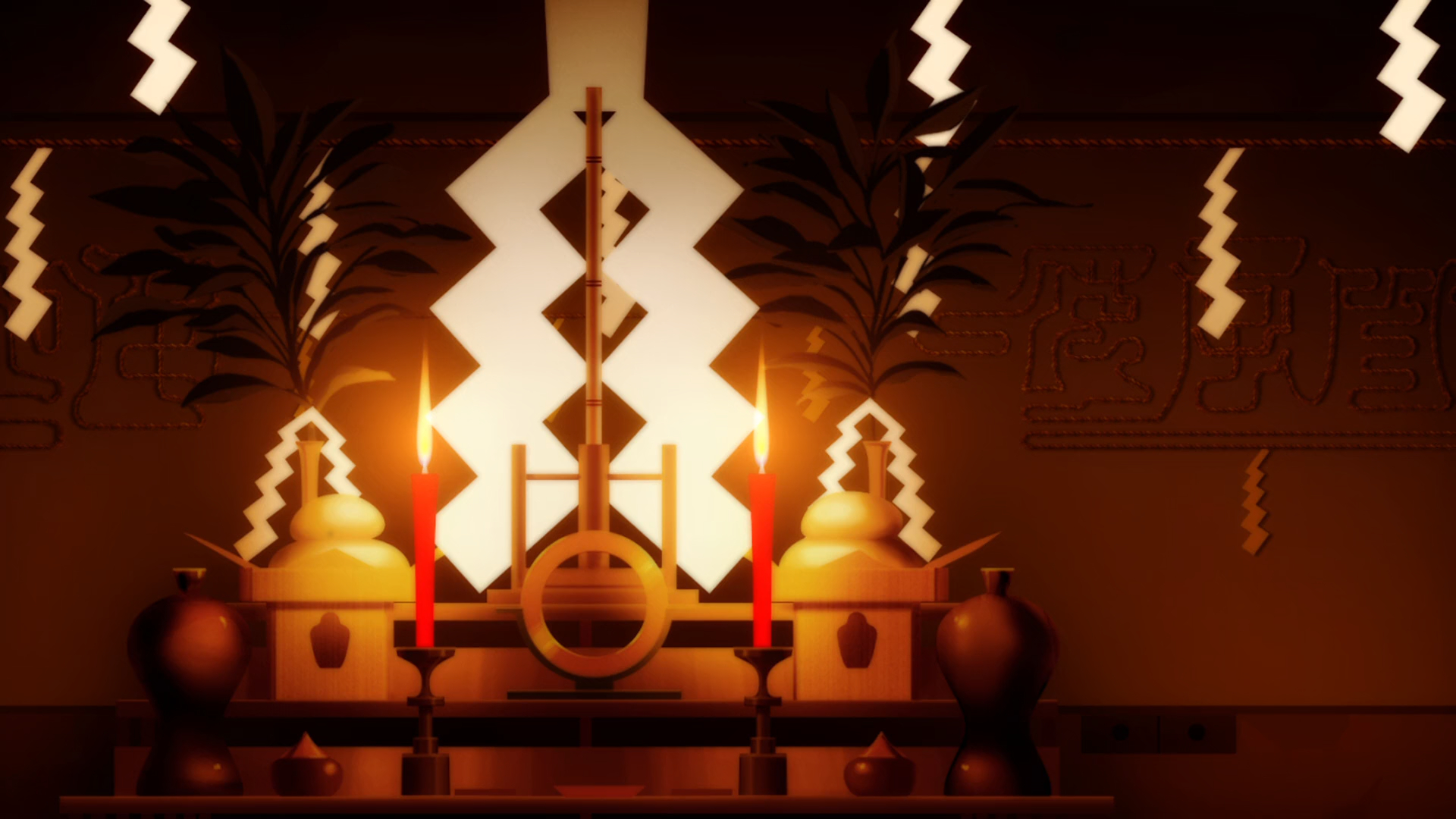 Monogatari Series anime altar with candles HD Wallpaper